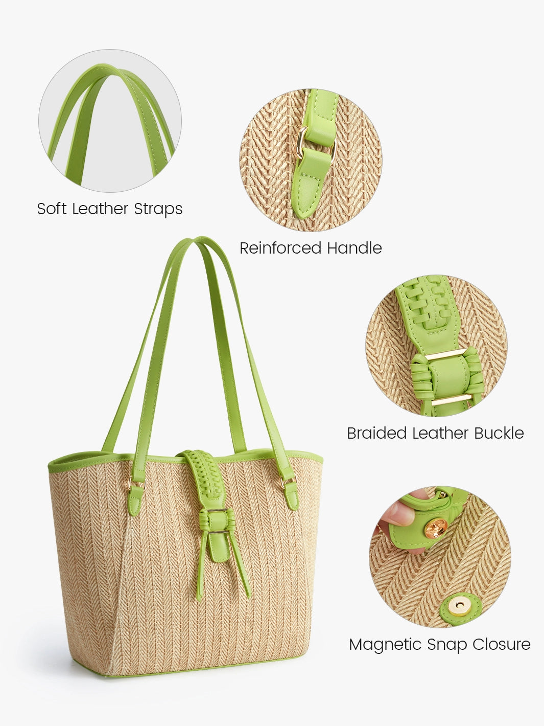 Stylish Marina Raffia Straw Tote Bag for Women - Eco-Friendly Beach Bag, Summer Shopping & Travel Accessory - Perfect for Pool Parties, Vacations & Daily Use