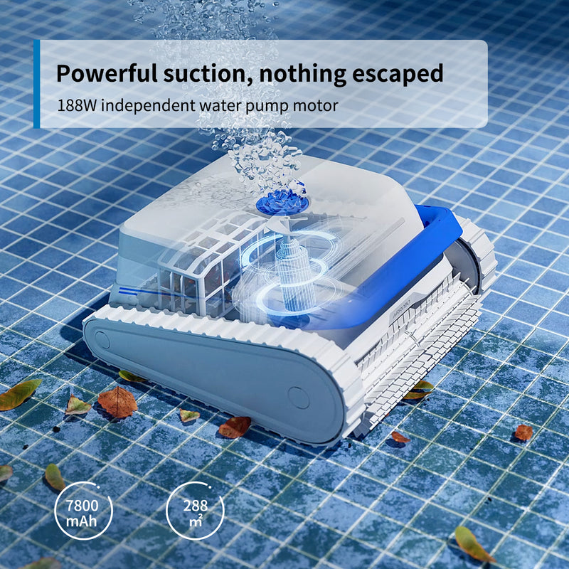 Airrobo PC100 Automatic Pool Cleaner Robot - Smart Self-Cleaning for In-Ground & Above Ground Pools - Perfect for Backyard, Vacation Homes & Commercial Use