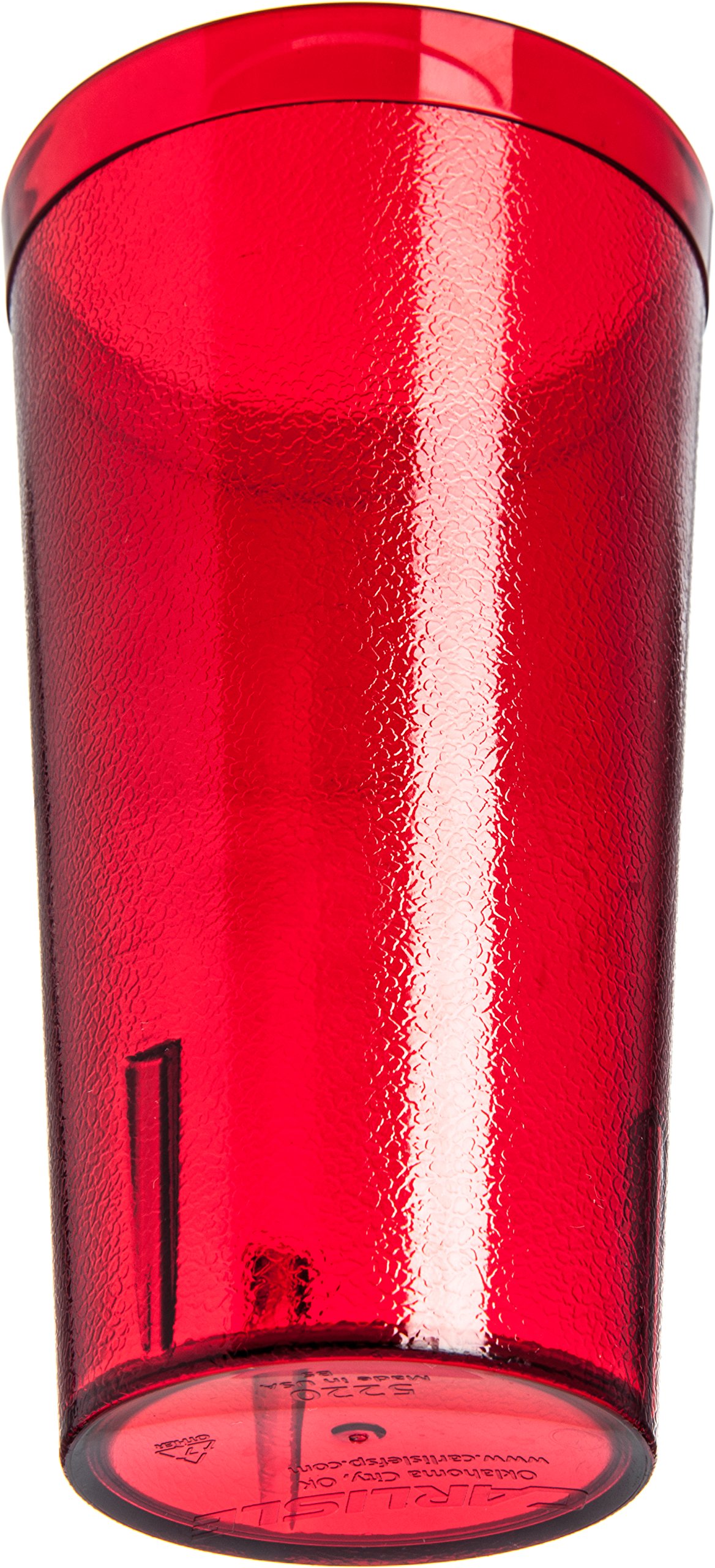 CFS 52208110 20 oz Stackable Shatter-Resistant Plastic Tumbler Cups - Ruby Red (6-Pack) for Parties, Picnics & Outdoor Events