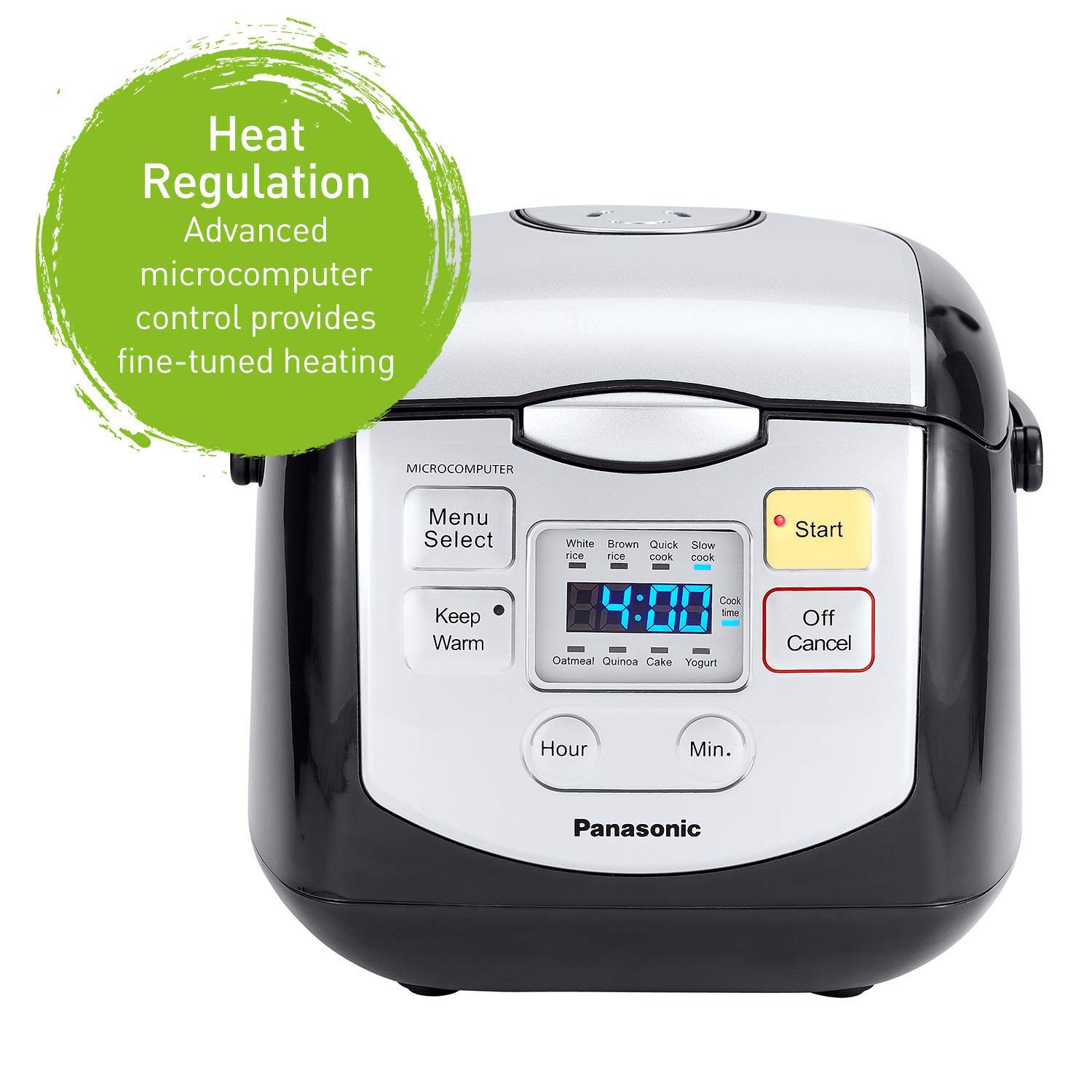 Panasonic SR-ZC075K 4-Cup (Uncooked) Rice Cooker & Multi-Cooker - Black | Compact Electric Rice Steamer with Multi-Function Cooking | Perfect for Small Kitchens, Dorms & RVs