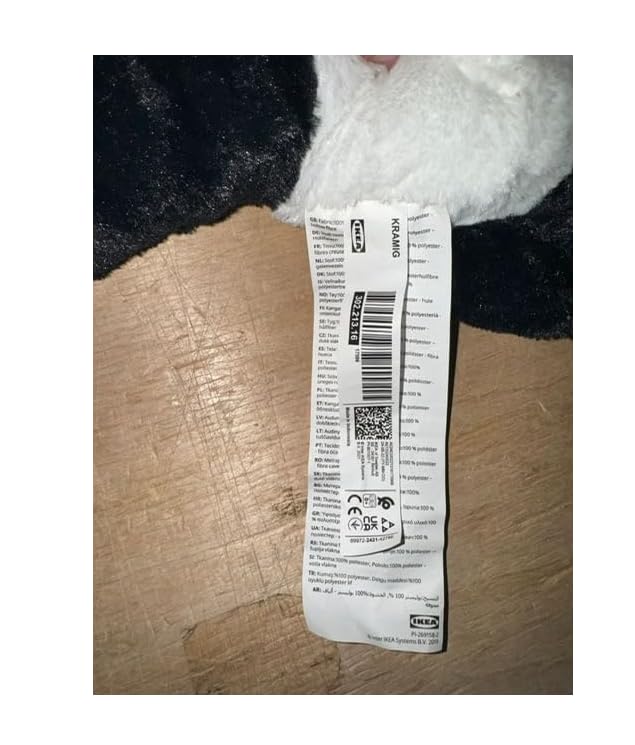 IKEA Kramig Panda Teddy Bear Stuffed Animal - Soft Plush Toy for Kids, Cuddly Panda Bear for Children's Playtime & Nursery Decor - Perfect for Bedtime Snuggles, Gift Giving & Playroom Decorations