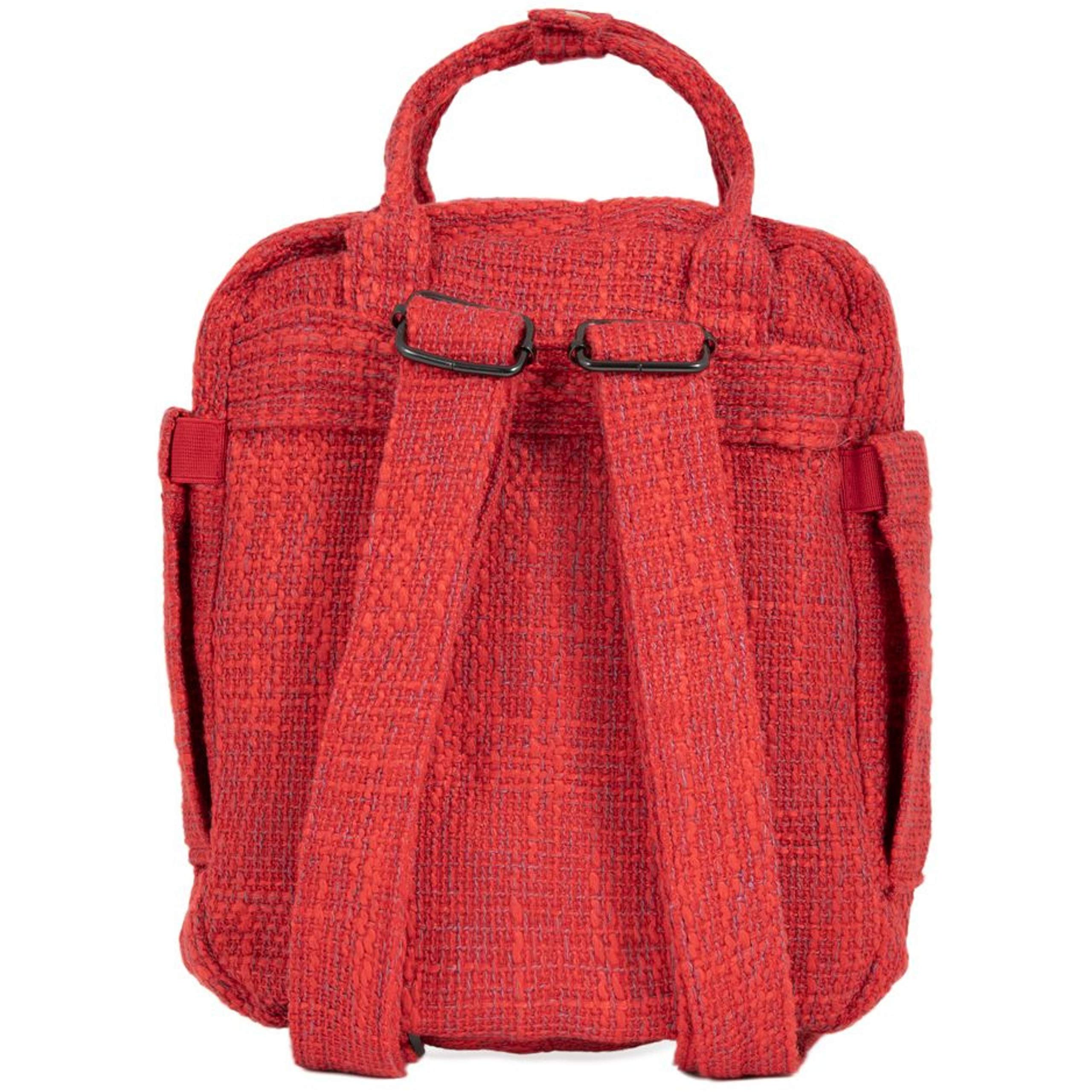 DIME BAGS Hemp Mini Backpack - Small Travel Backpack for Women & Men - Lightweight Red Hemp Material Crossbody Bag - Perfect for Hiking, Festivals & Daily Use