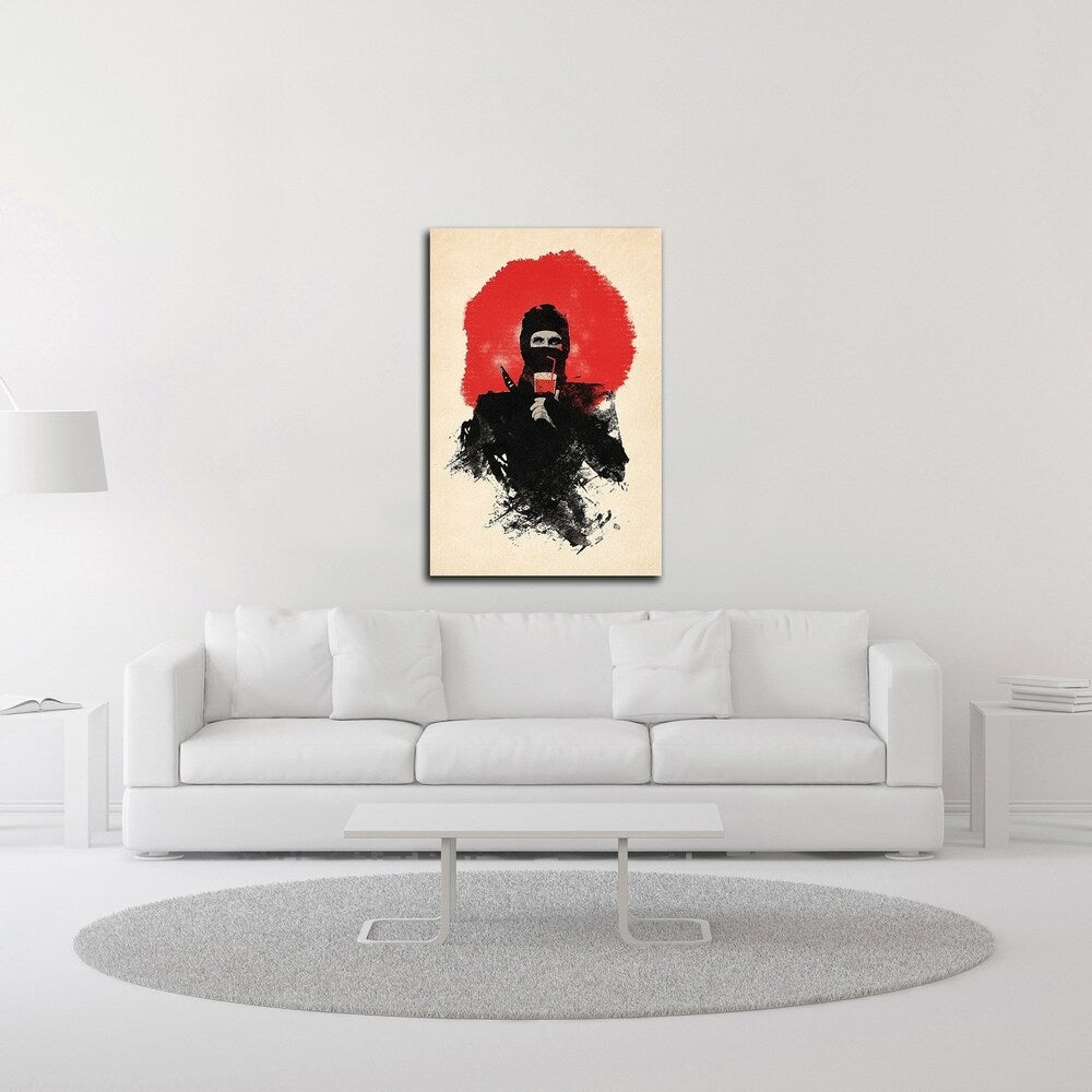 American Ninja by Robert Farkas - Premium Canvas Wall Art Print - Ready to Hang - Perfect for Home Decor, Office & Gift Giving