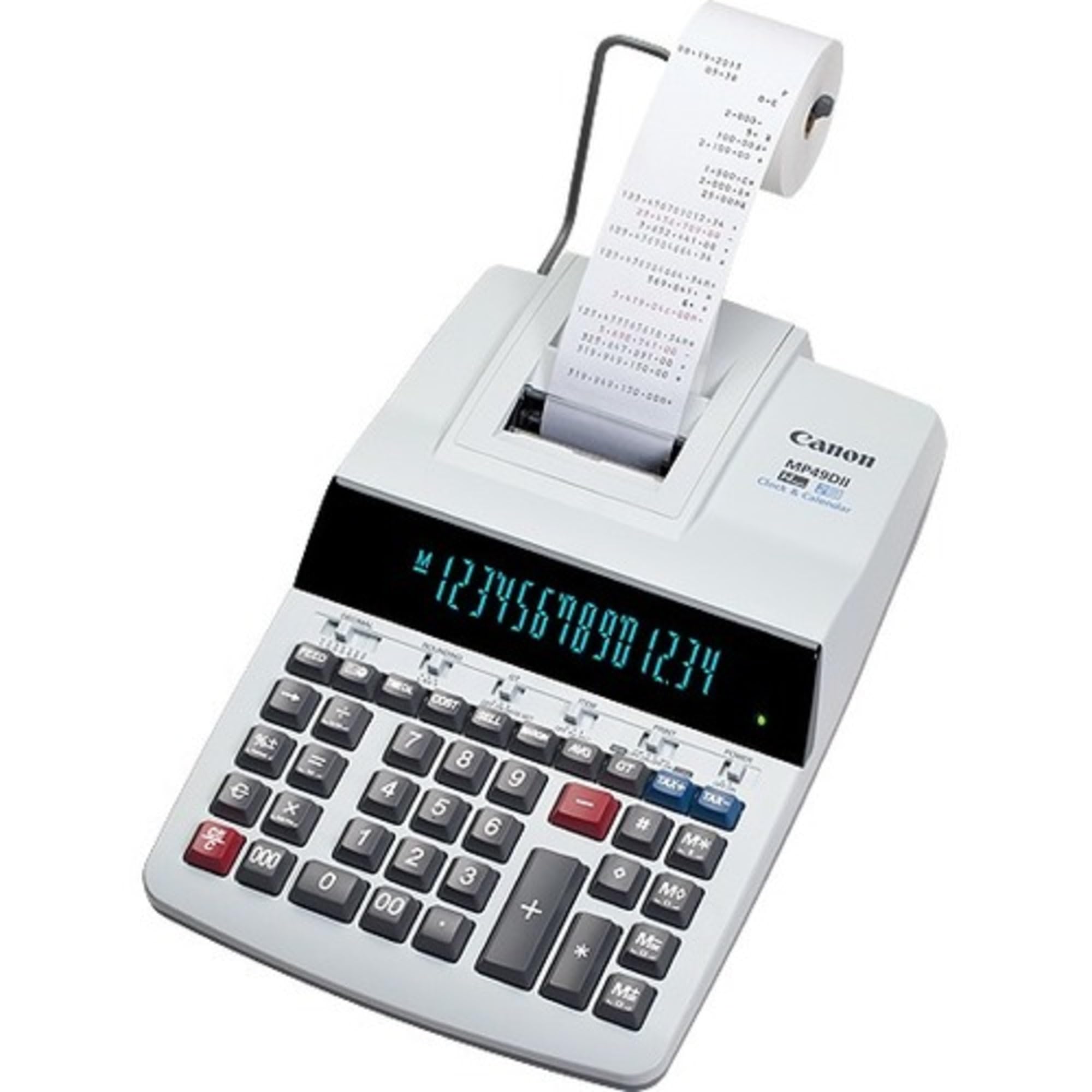 Canon MP49DII Desktop Printing Calculator with 12-Digit LCD Display - Ideal for Office Accounting, Retail Sales, and Financial Calculations