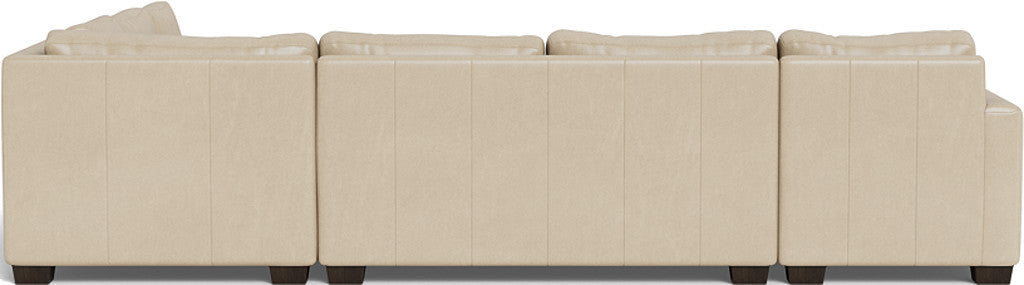 Track 141 Genuine Leather Corner Sectional Sofa with Left Chaise Lounge - Perfect for Living Room, Family Room & Home Theater Comfort