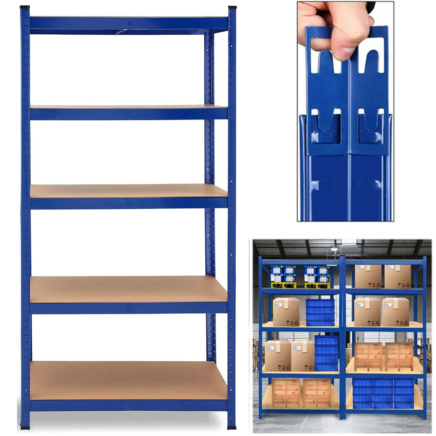 5-Tier Heavy Duty Adjustable Metal Storage Shelving Unit - 28