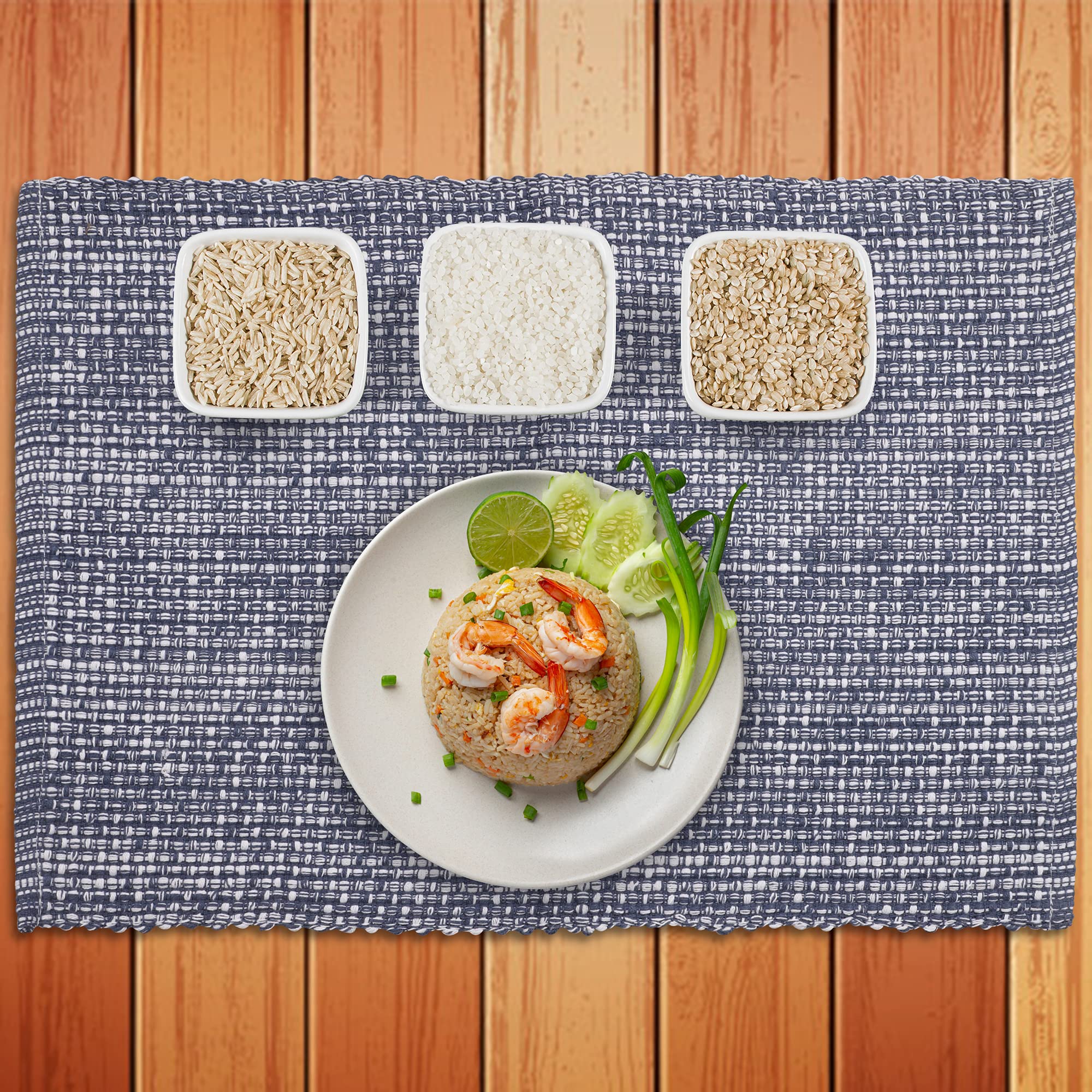 Premium 100% Cotton Oversized Placemats Set of 6 - 14