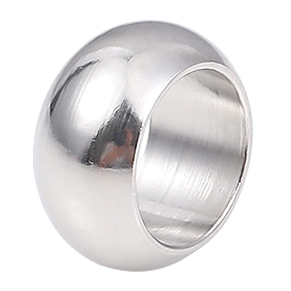 10x5mm Stainless Steel Spacer Beads - Rondelle Loose Charm Caps for DIY Jewelry Making (20pcs, 7mm Hole) - Perfect for Bracelets, Necklaces & Craft Projects