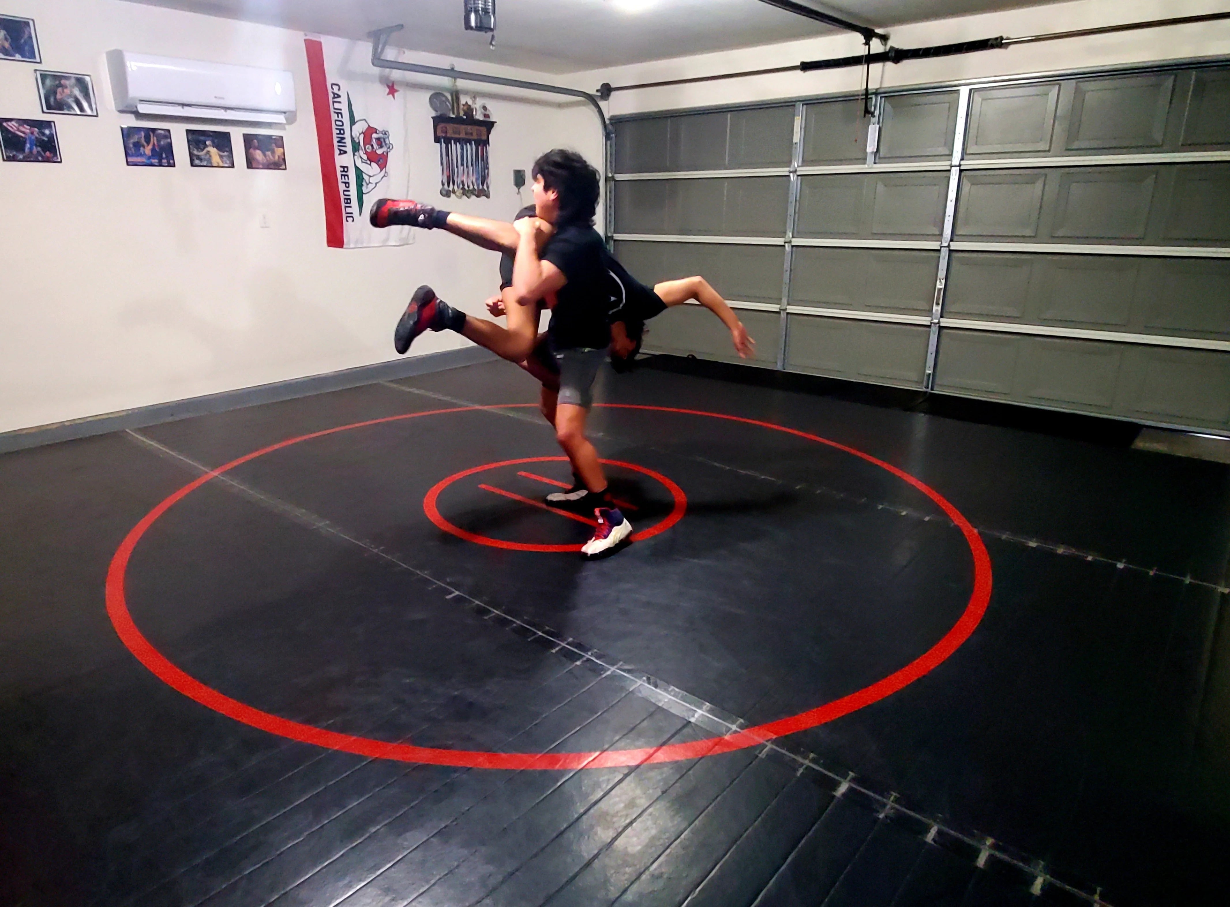 Black with Red Circles and Starting Lines