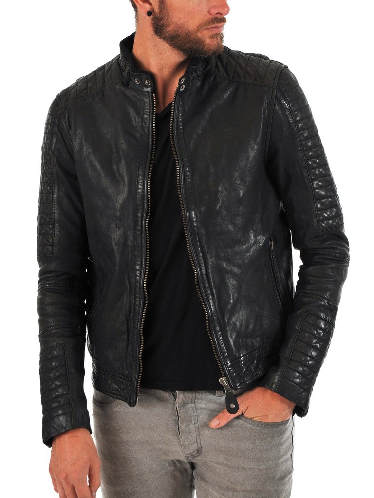 Premium Men's Cow Leather Jacket KC025 – Stylish & Durable Biker Jacket for Motorcycle Riding, Casual Outfits & Winter Fashion