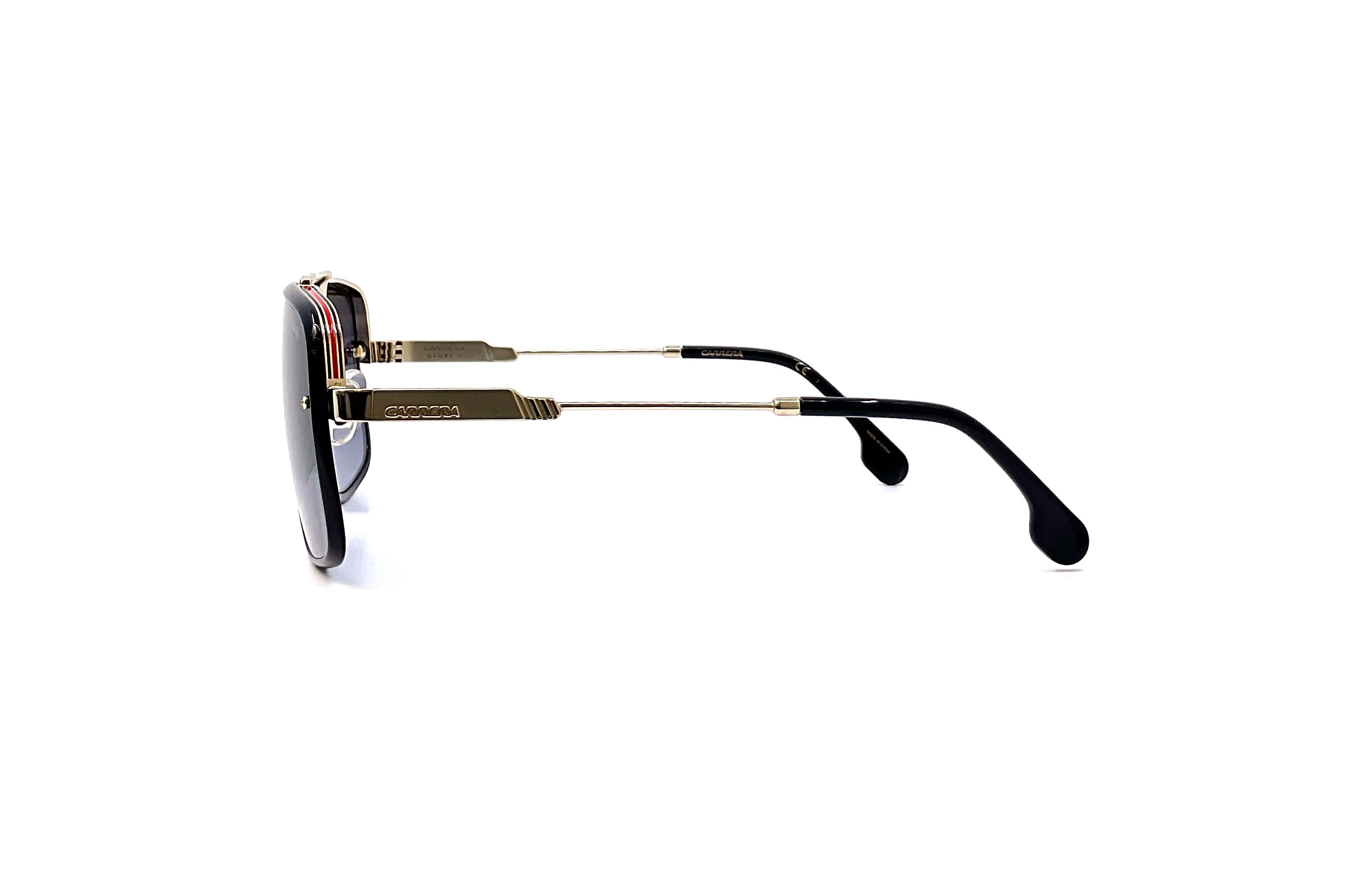 Carrera Glory II Sunglasses - Gold & Black Aviator Style for Men & Women | UV Protection, Polarized Lenses | Perfect for Driving, Beach, and Outdoor Activities