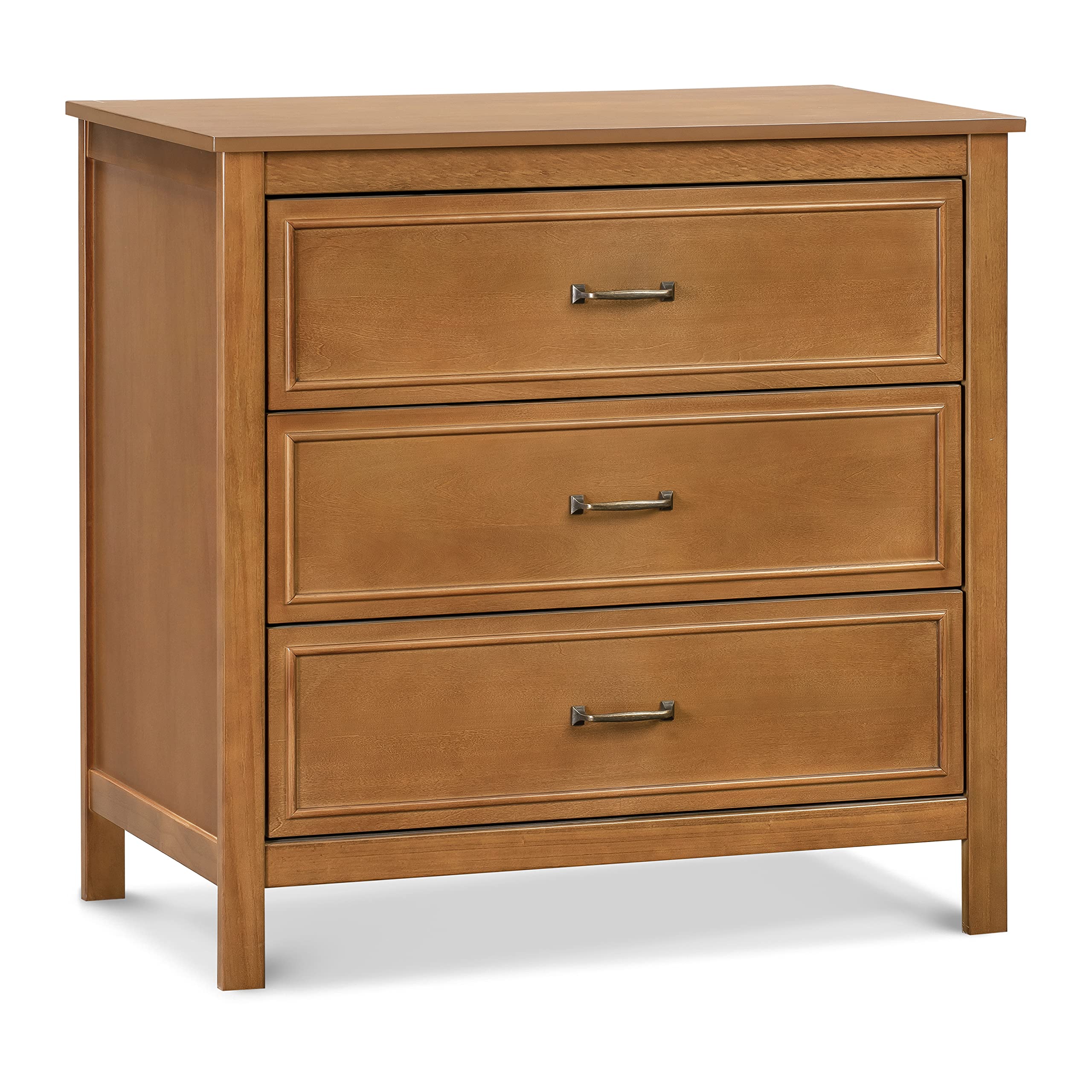 DaVinci Charlie 3-Drawer Chest Dresser in Chestnut - Perfect for Nursery, Bedroom & Kids Room Storage Organization
