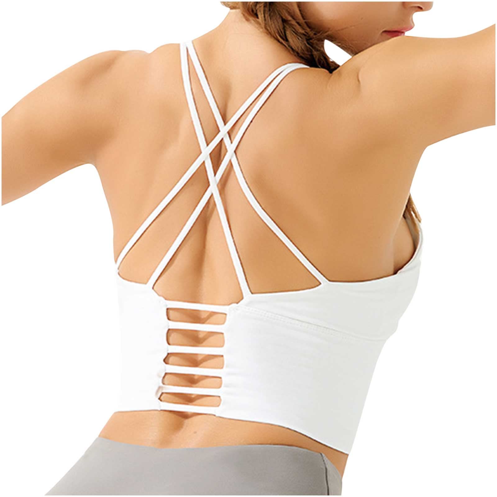 High Impact Sports Bra for Women - Crisscross Back & Hollow Out Design - Sexy Workout Running Bra & Yoga Crop Top - Perfect for Gym, Running, and High-Intensity Training