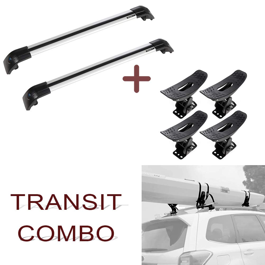 SCITOO Universal Roof Rack Cross Bars - Heavy Duty Kayak Carrier with Seat Belt-Style Straps for Hyundai Santa Fe 2013-2017 - Perfect for Outdoor Adventures, Camping & Water Sports Gear Transport