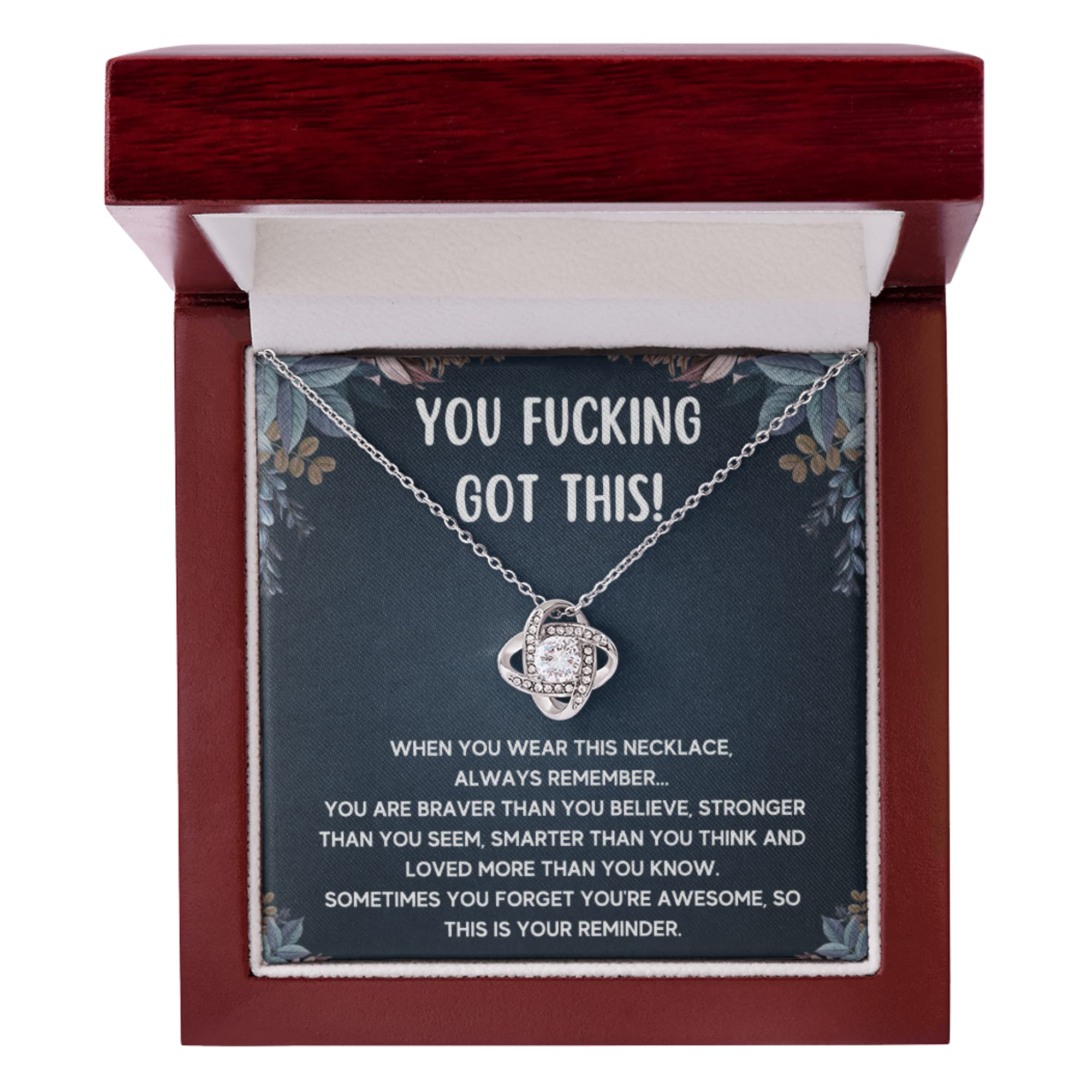 Get Well Soon Gifts for Women - Inspirational Stainless Steel Necklace with Message Card & Gift Box | Encouragement, Sympathy & Recovery Jewelry for New Beginnings | Perfect for Hospital Visits, Cheer Up Presents & Motivational Gifts