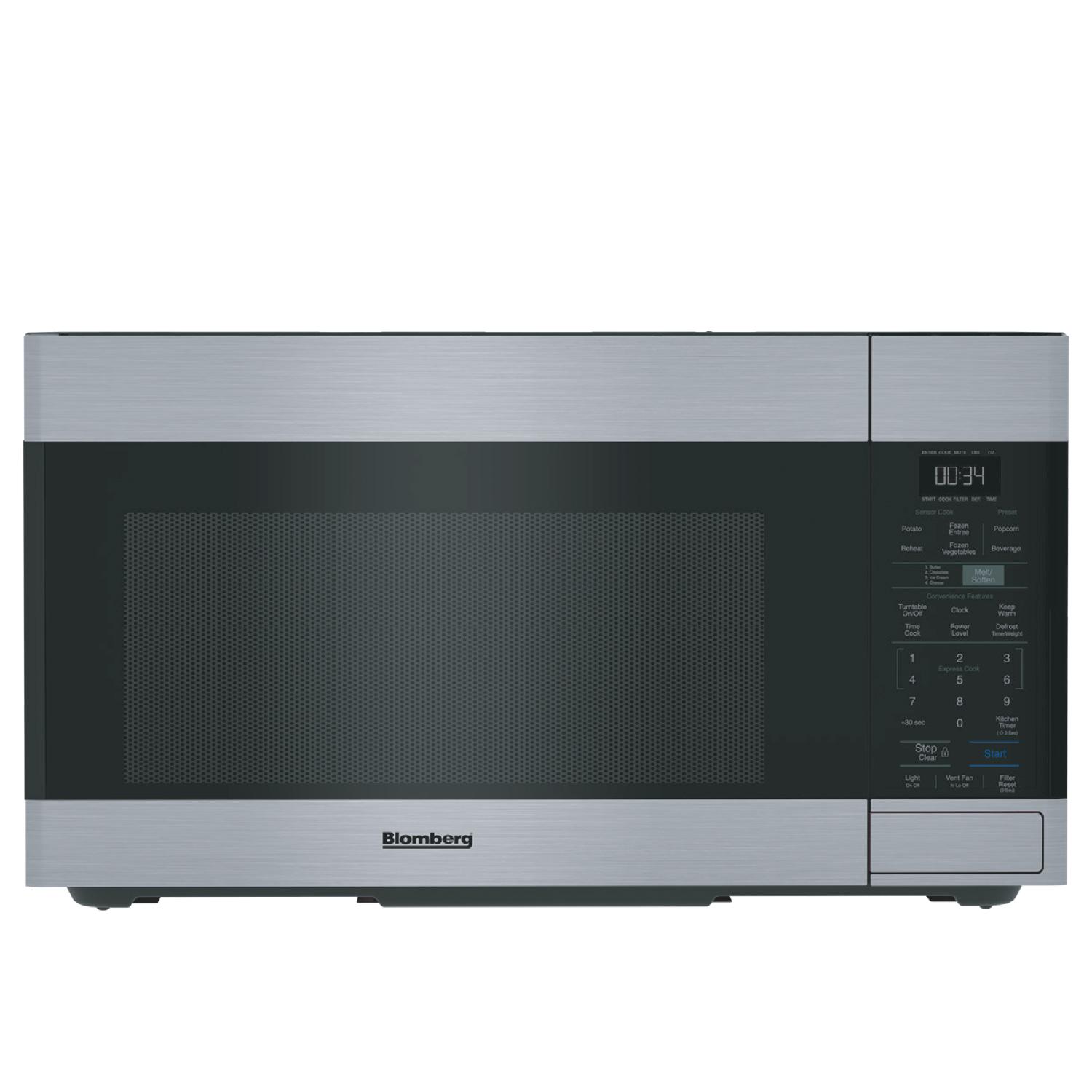 Blomberg BOTR30102SS 30-Inch Stainless Steel Over-the-Range Microwave with Handle-Less Design - Perfect for Modern Kitchens & Small Spaces
