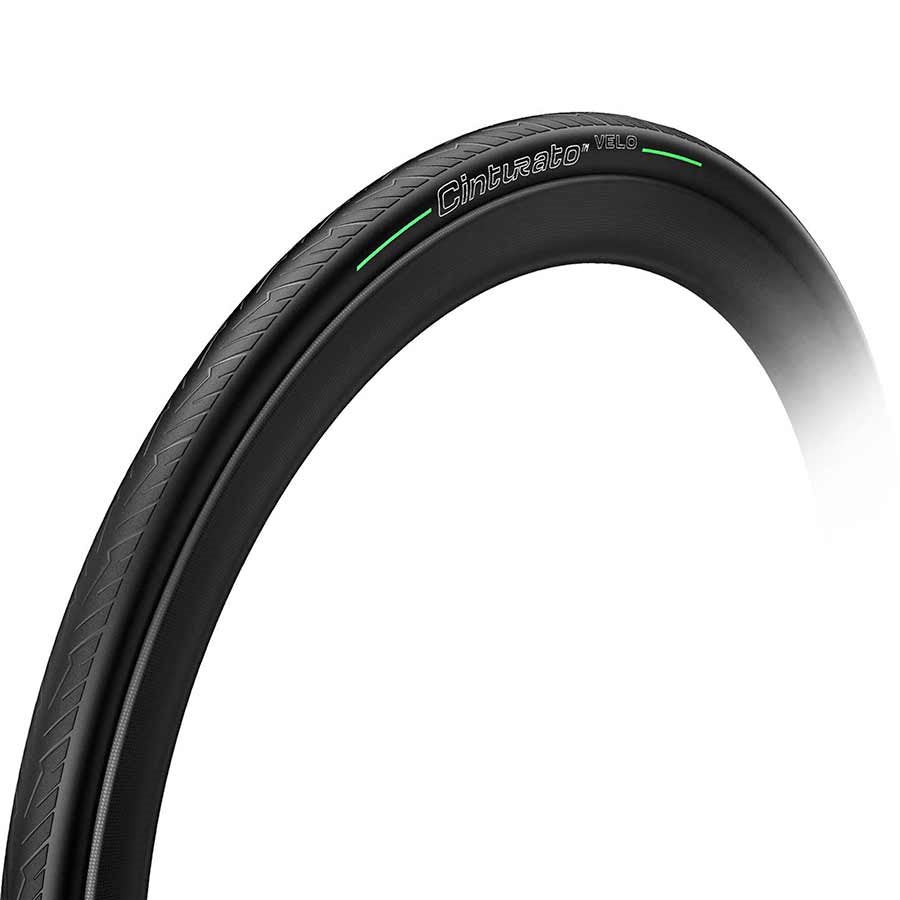 Pirelli Cinturato Velo Folding Tubeless Ready Smartnet Silica 66TPI Black Bicycle Tire - High Performance Road Bike Tires for Racing & Commuting