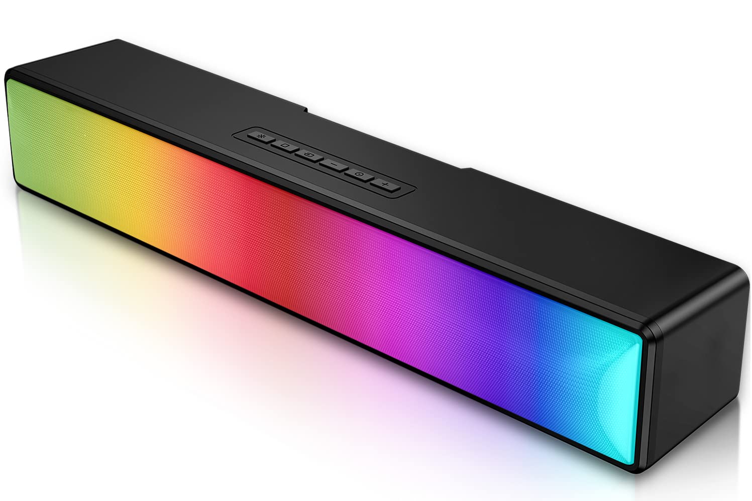 AFK RGB Gaming Sound Bar - USB Powered Computer Speakers with Stereo Sound, Bluetooth 5.1 & 3.5mm Aux-in - Perfect for Desktop PC, Laptop, Gaming Setup & Home Office Entertainment