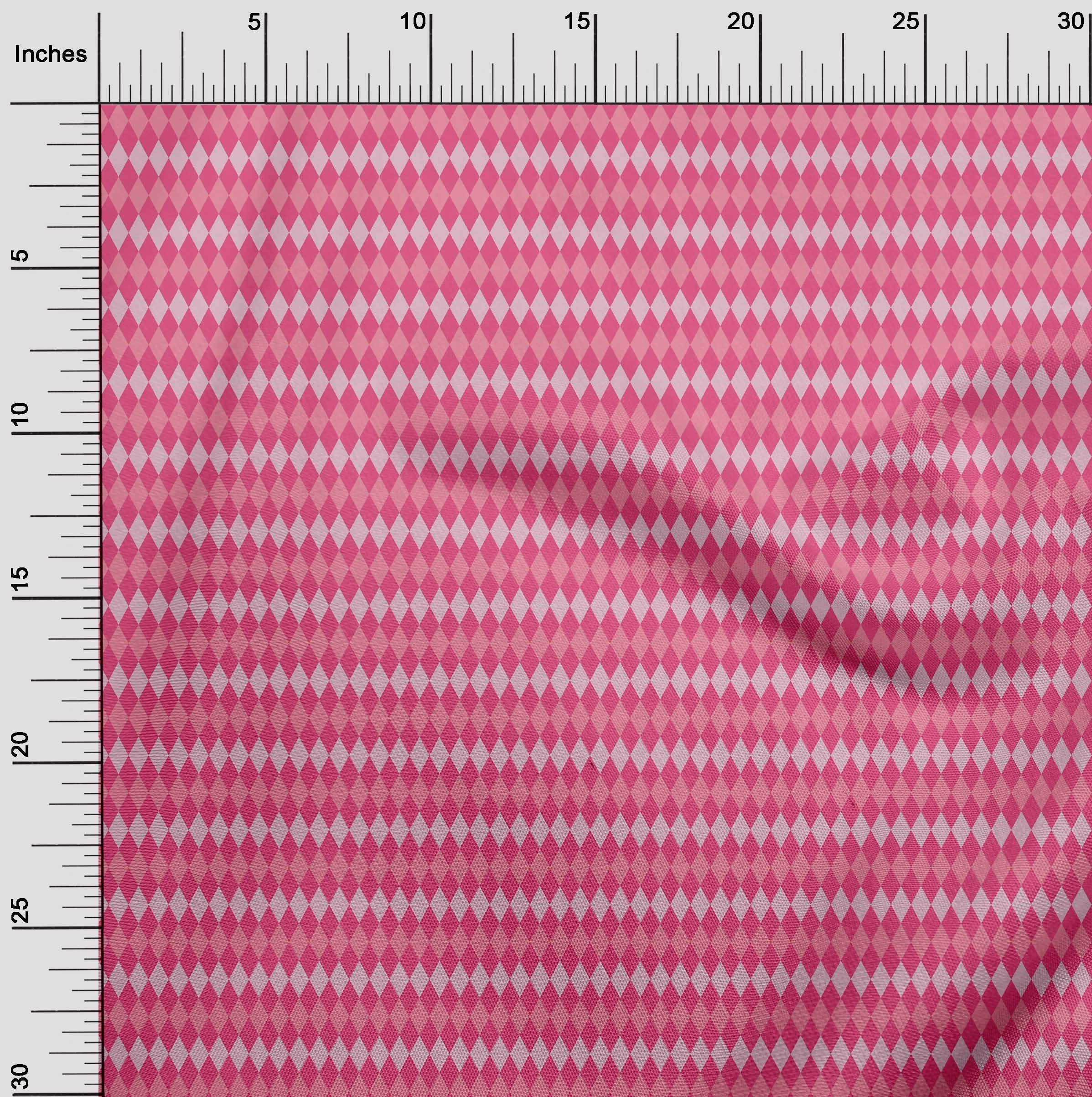 oneOone Cotton Flex Dark Pink Argyle Check Dress Fabric - 40 Inch Wide by The Yard | Perfect for DIY Dresses, Skirts & Home Decor Projects