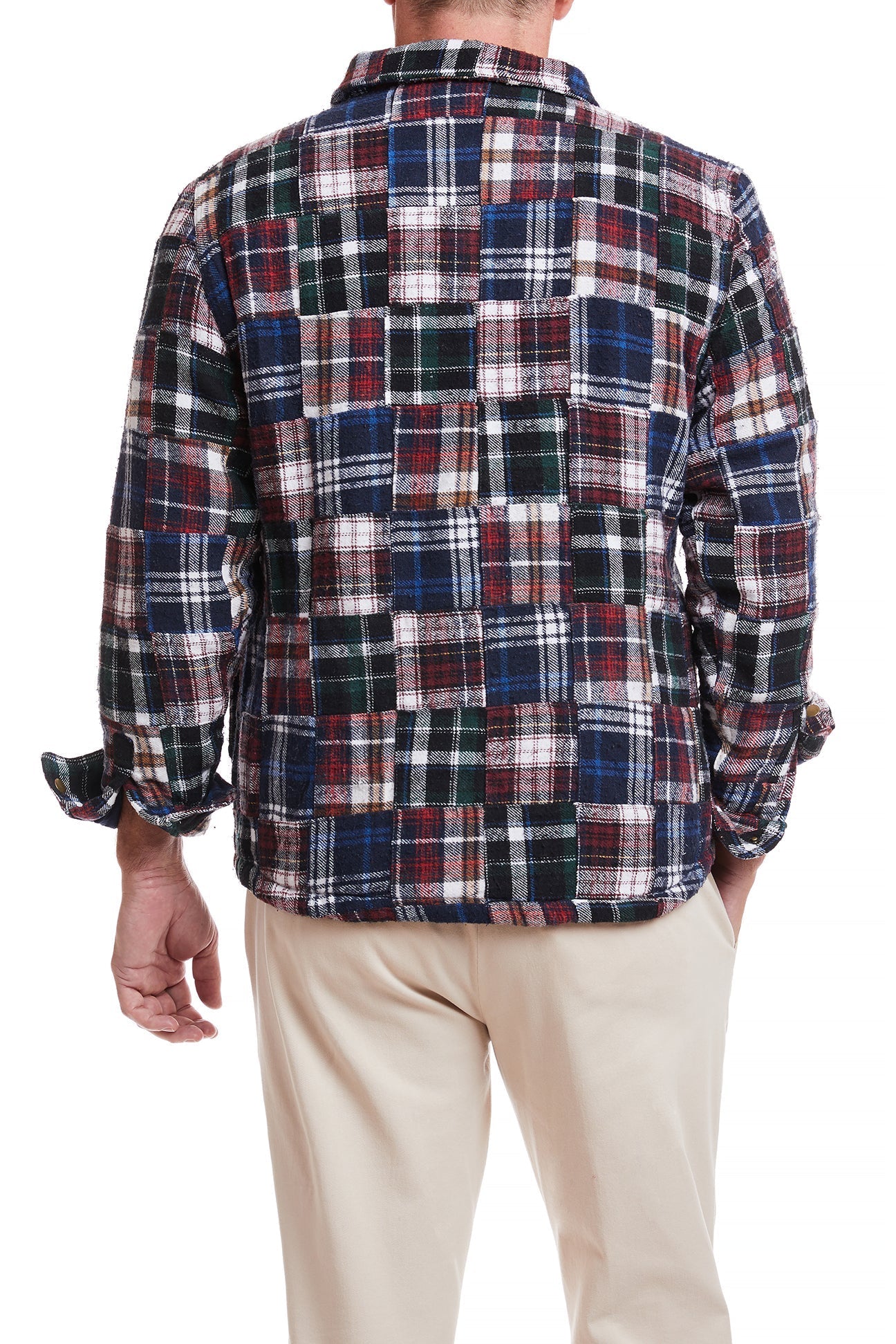 Colorado Flannel Shacket with Madras Patch - Cozy Overshirt for Fall & Winter Layering | Perfect for Outdoor Adventures & Casual Wear