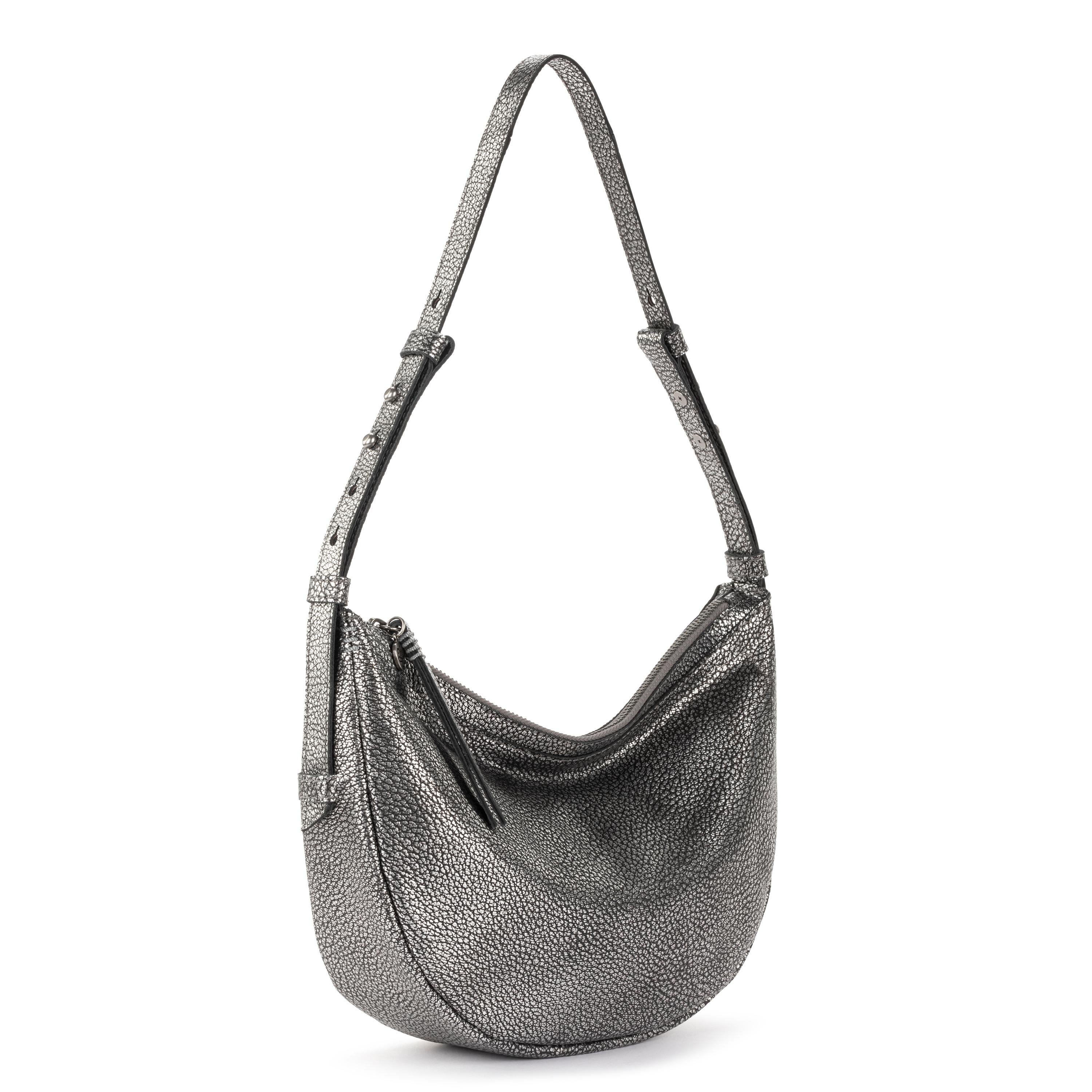 Premium Tess Shoulder Bag - Genuine Leather Handbag in Dark Silver for Women | Perfect for Work, Travel & Everyday Use