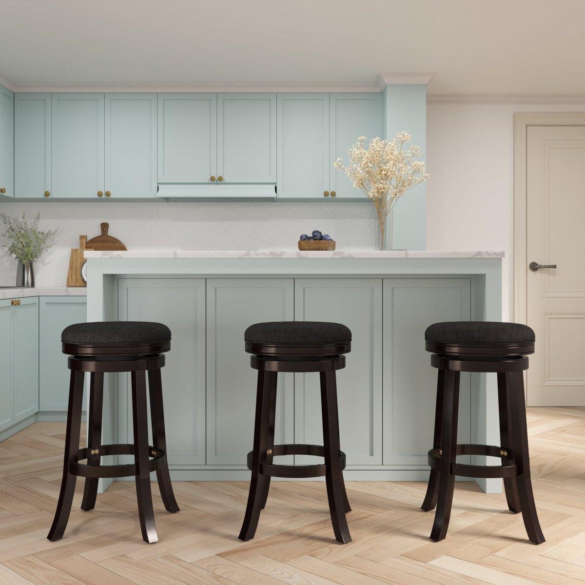 Creede Bonded Leather Backless Swivel Stool - 24