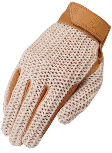 Heritage Crochet Riding Gloves for Equestrian & Horseback Riding - Breathable & Stylish Equestrian Gloves for Women & Men - Perfect for Dressage, Show Jumping & Trail Riding