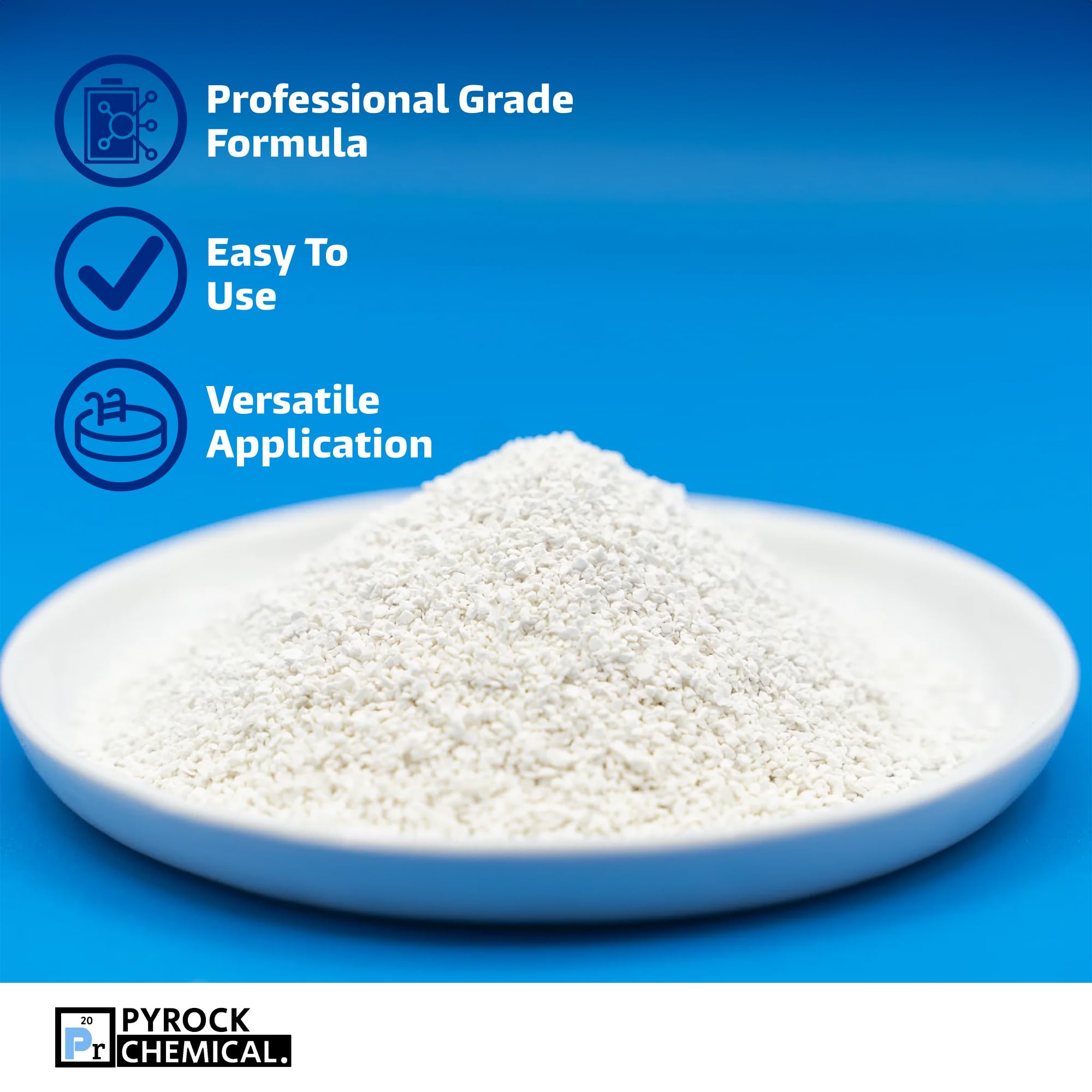 Pool Shock by Aqua Org Plus - 65% Granular Calcium Hypochlorite - Powerful Swimming Pool Chlorine Shock Treatment for In-Ground Pools, Above Ground Pools, Spas & Hot Tubs - 50 Pound Bucket - Ideal for Weekly Maintenance, Algae Prevention & Water Clarification