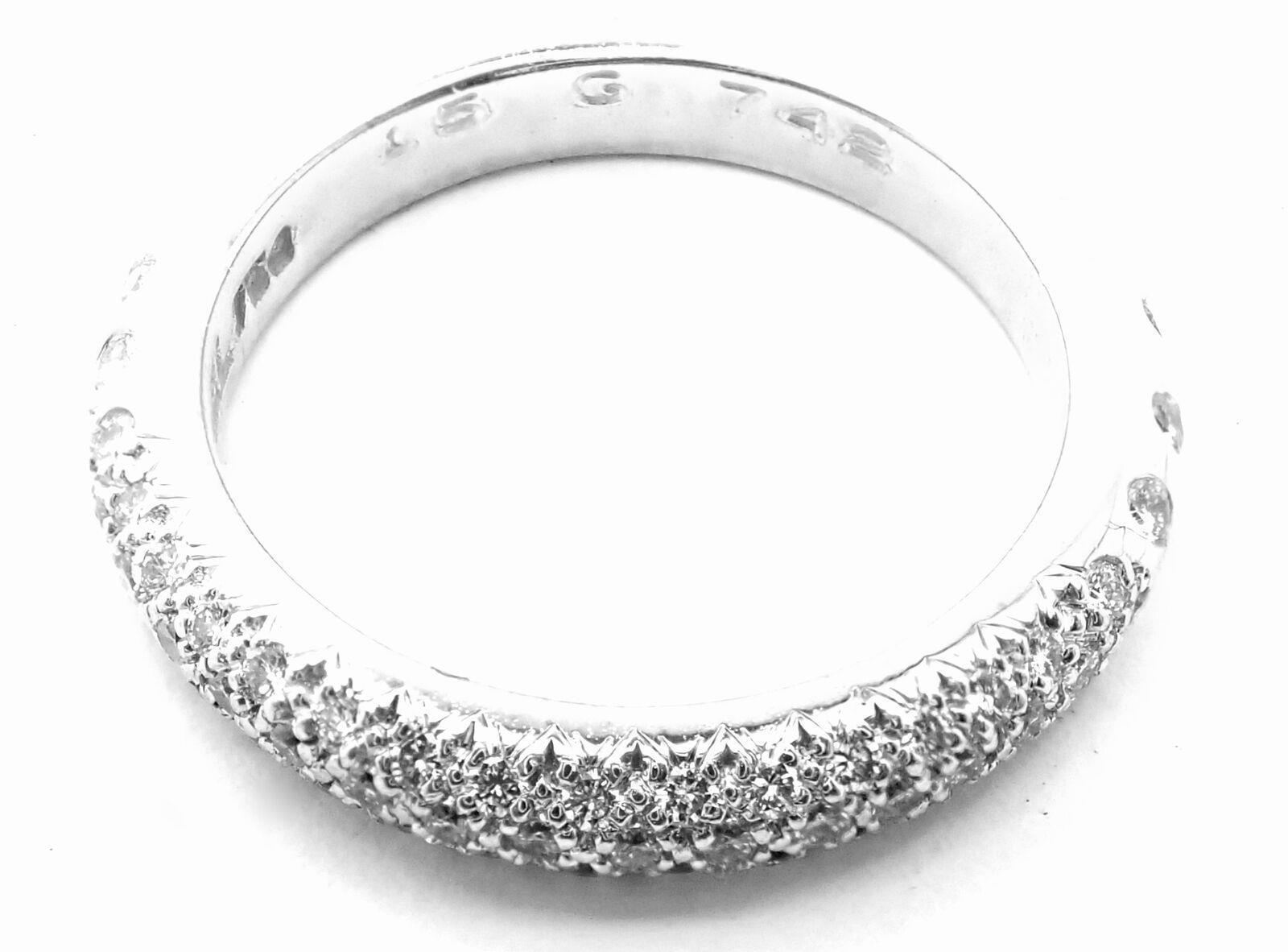 Authentic Chanel 18k White Gold Diamond Band Ring for Women - Luxury Wedding Engagement Promise Ring - Perfect for Anniversary, Proposal & Special Occasions