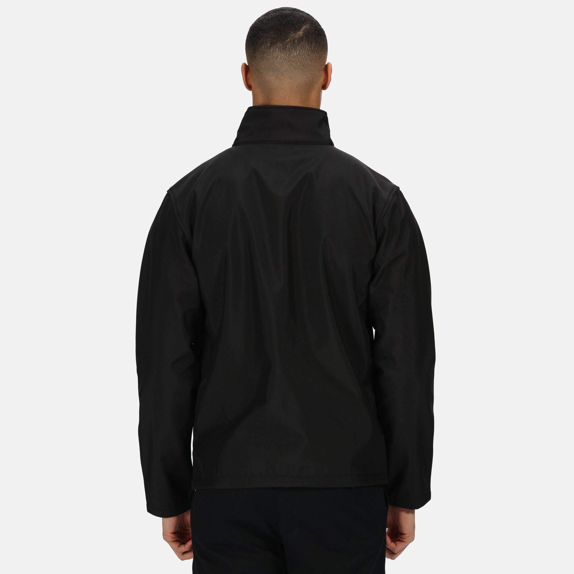 Men's Classic 3-Layer Waterproof Breathable Softshell Jacket - Navy Blue, Size M (Chest 40
