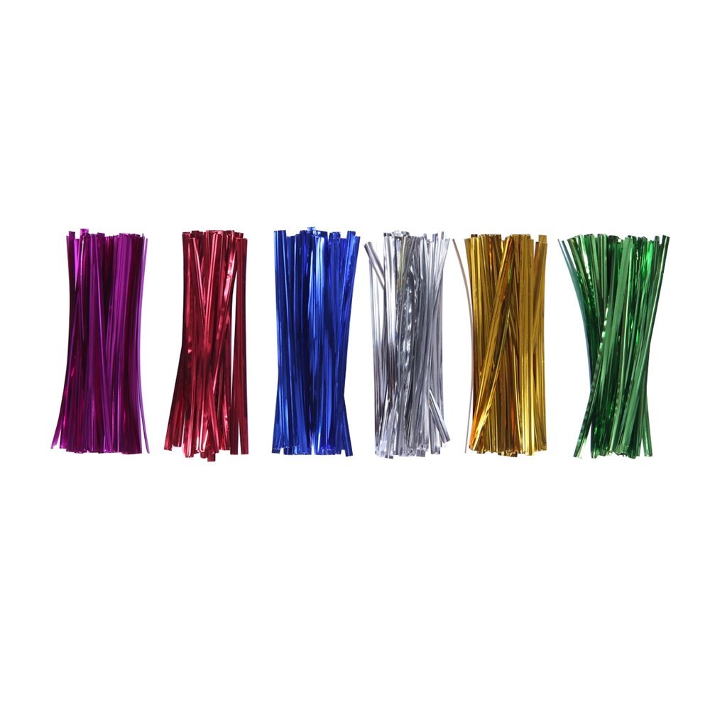 100 Clear 2.8 Mil Gusset Cello Bags with Ties - 8