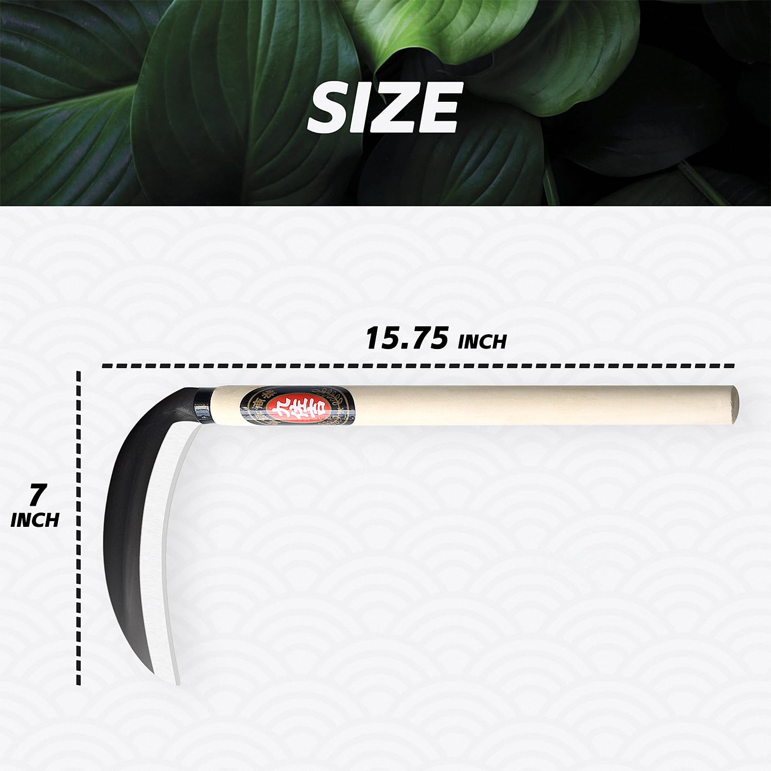 Japanese Weeding Sickle - Manual Hand Weeder Tool for Garden & Farm, Sharp Grass Cutter for Efficient Gardening & Landscaping | Perfect for Weed Removal, Lawn Care & Agricultural Work