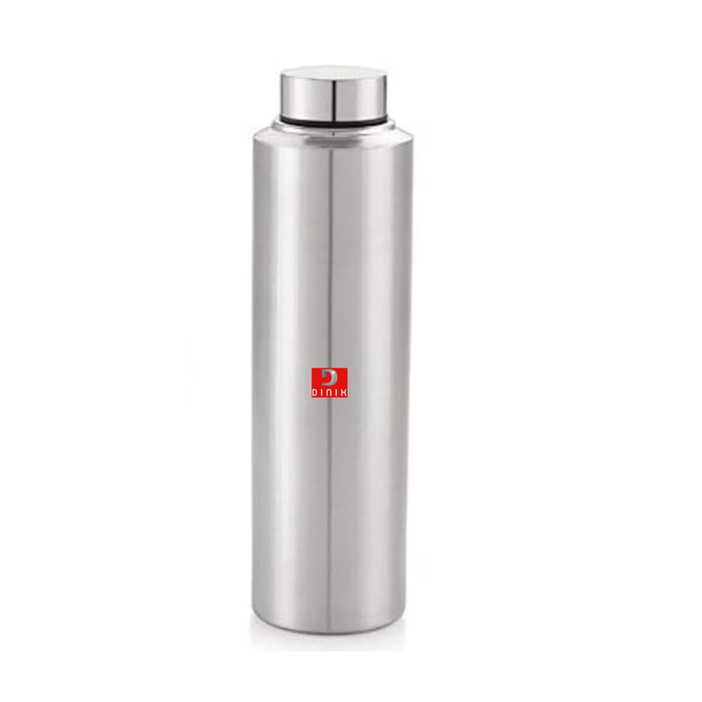 Dinix 1L (1000ml) Stainless Steel Water Bottle - Insulated, Leakproof & BPA-Free | Perfect for Gym, School, Travel & Outdoor Activities | Keeps Drinks Cold 24Hrs/Hot 12Hrs | Pack of 1