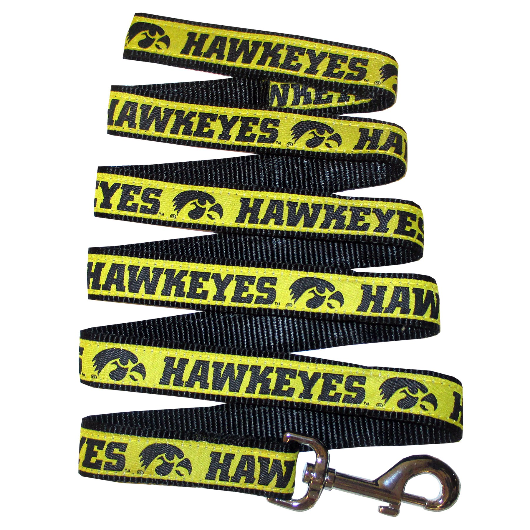 Official NCAA Licensed Iowa Hawkeyes Pet Leash - Colorful Reflective Dog Leash & Cat Leash for Small Pets - Perfect for Walking, Jogging & Outdoor Adventures