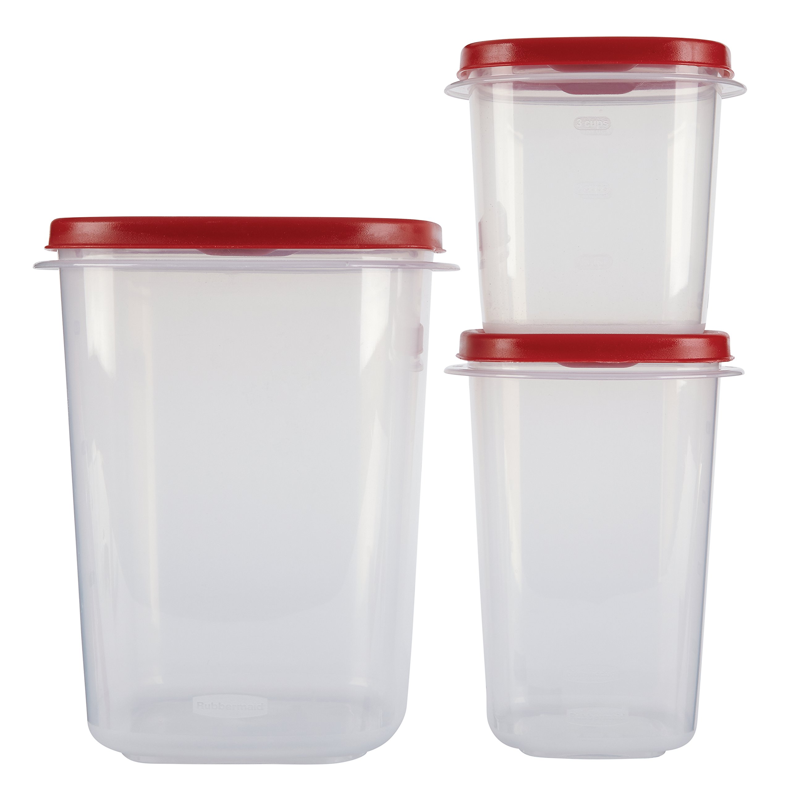 Rubbermaid Easy Find Lids Food Storage Containers Set - 6-Piece Airtight Kitchen Organizers in Racer Red | Perfect for Meal Prep, Leftovers & Pantry Storage