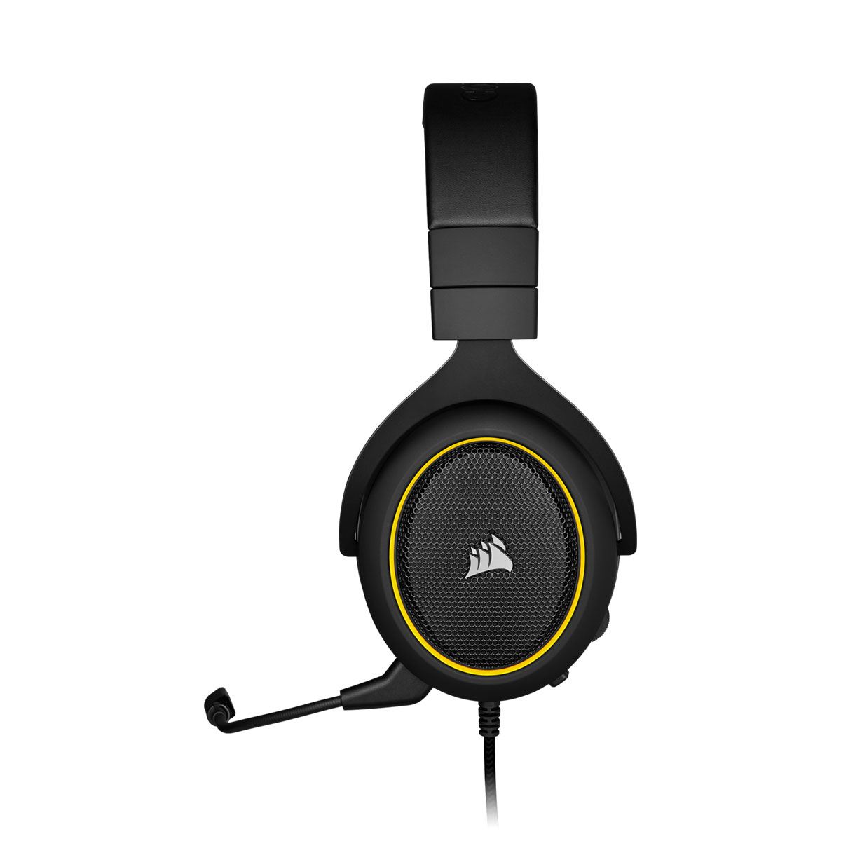 Corsair HS60 Pro Surround Sound Gaming Headset - 7.1 Virtual Surround, Memory Foam Ear Cushions, Noise Isolation - Yellow | Perfect for PC, PS4, Xbox Gaming & Online Meetings