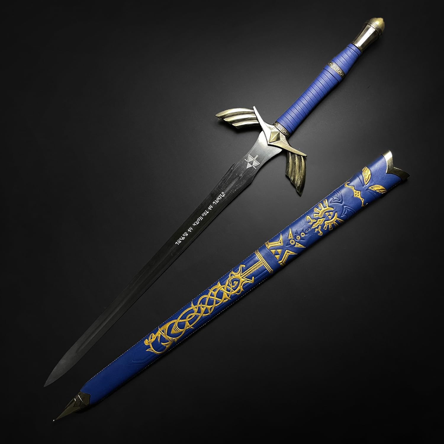 Fantasy Swords of Master Swords Replica Collection - Dull Blade for Collectors, LARP, Cosplay & Gifts (6013-Blue) | Perfect for Medieval Themed Parties, Halloween Costumes & Display Decor