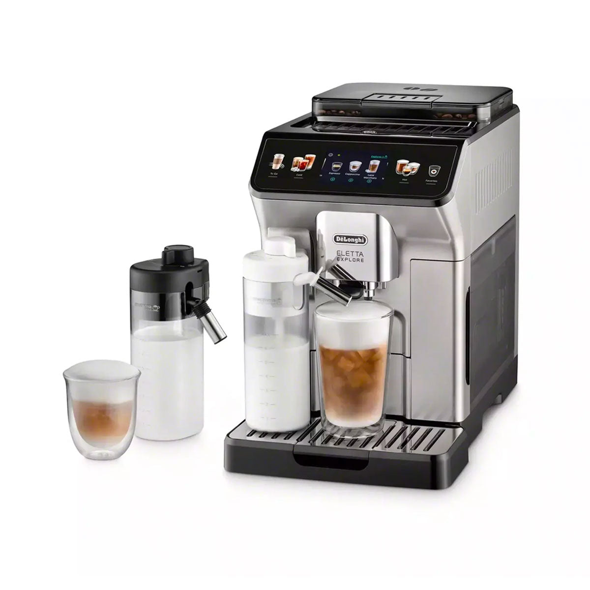 DeLonghi Eletta Explore ECAM45086S Automatic Espresso Machine with LatteCrema System - Perfect for Home Baristas & Coffee Lovers (Ideal for Kitchens, Offices & Gifting)