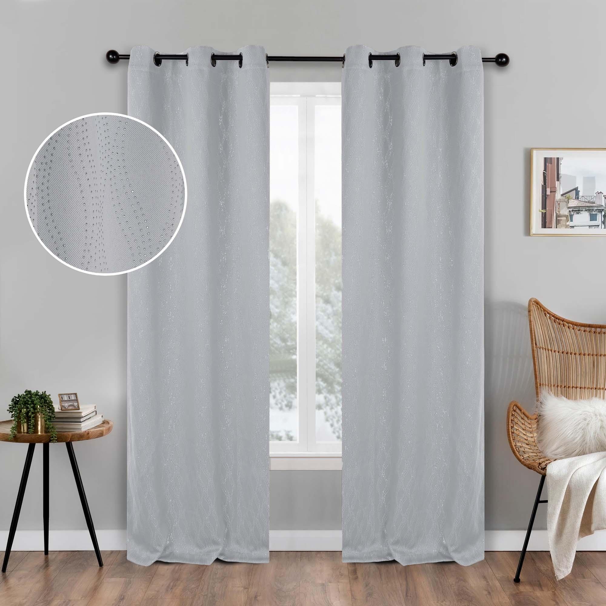 Zuri Textured Washable Blackout Curtains for Bedroom - Thermal Insulated Room Darkening Window Drapes (Set of 2 Panels) - Perfect for Nursery, Home Theater & Light Sleepers
