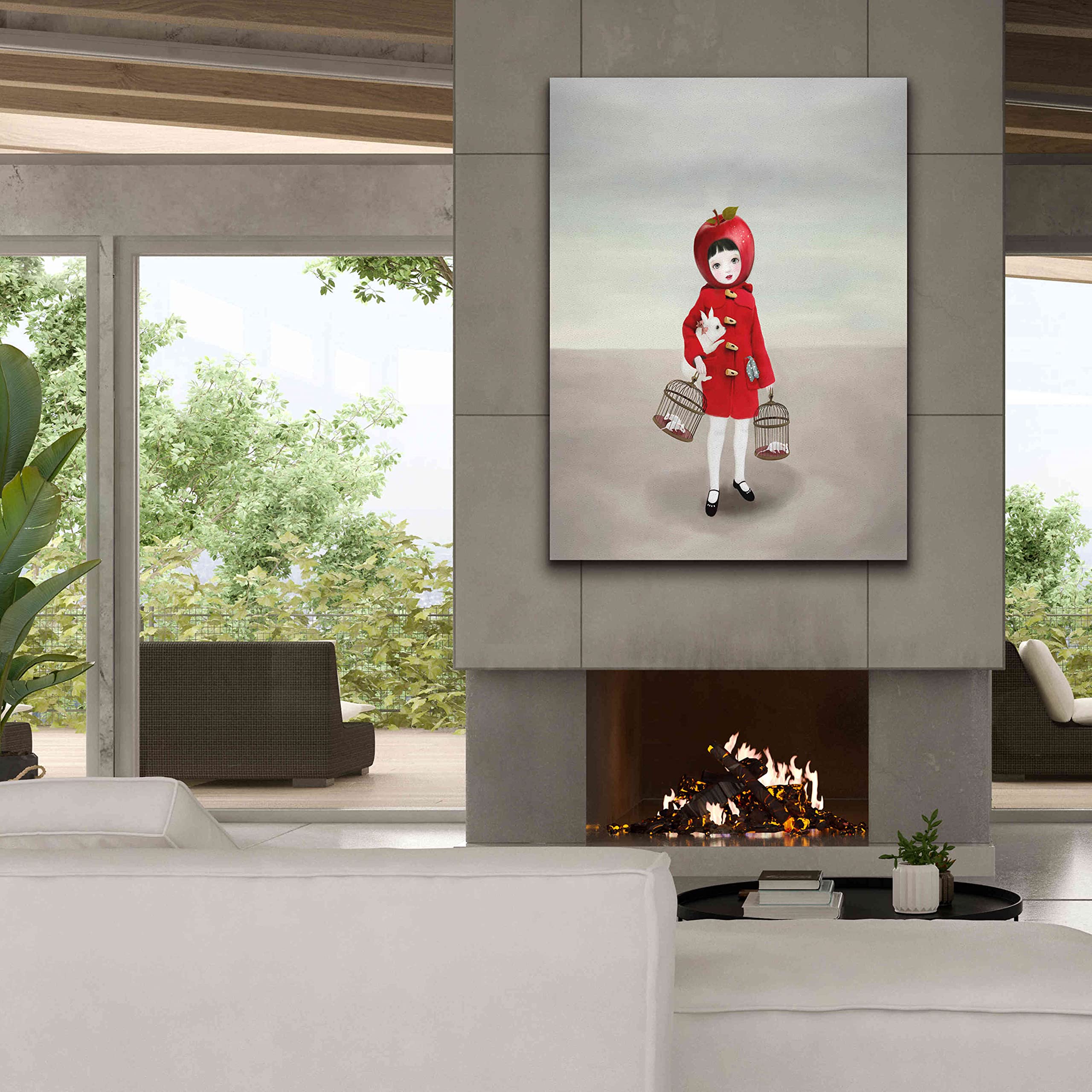 Ruby by Art & Ghosts - Large 40x54 Inch Canvas Wall Art Painting - Modern Home Decor for Living Room, Bedroom & Office