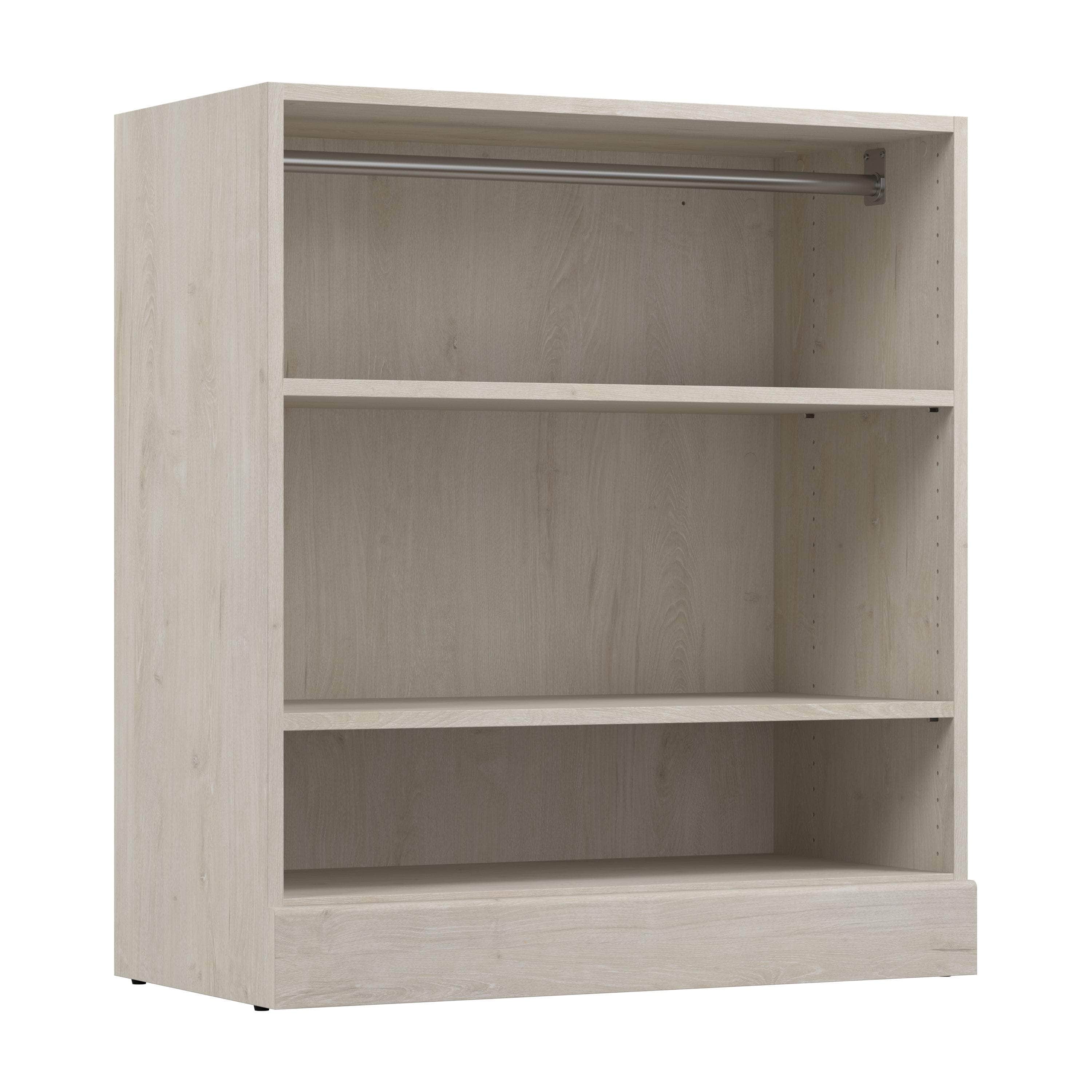 Space-Saving Low Storage Unit with Hanging Rod - 3 Color Options for Bedroom, Closet & Entryway Organization