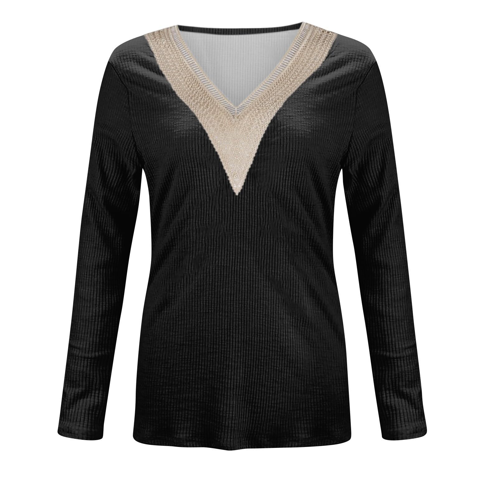 Women's Slim Fit Long Sleeve Henley T-Shirt - Button Down Casual Blouse with Scoop Neck & Ribbed Knit Fabric | Perfect for Work, Date Night & Everyday Wear