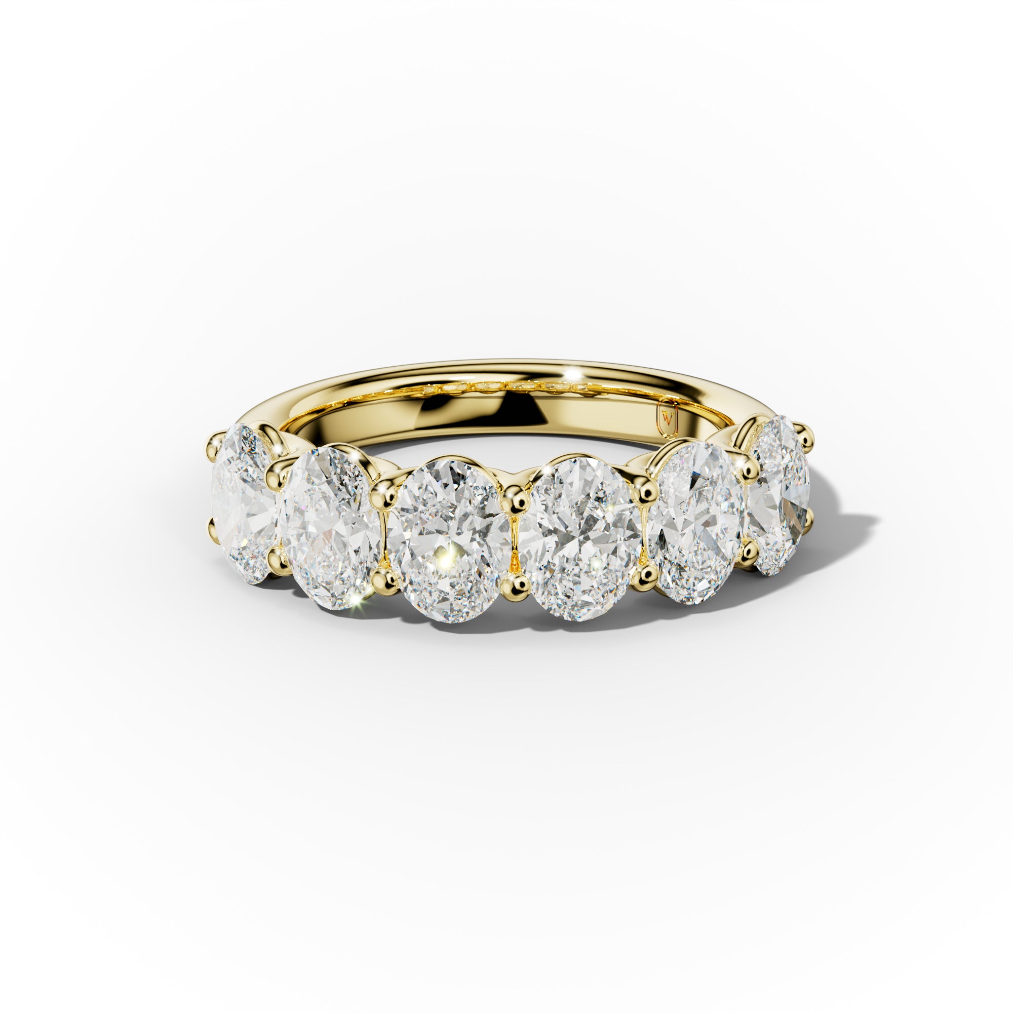 3.0 Carat Oval Cut Diamond Anniversary Band for Women - 14K White Gold Wedding Ring - Elegant Stackable Bridal Jewelry for Anniversary, Engagement & Special Occasions