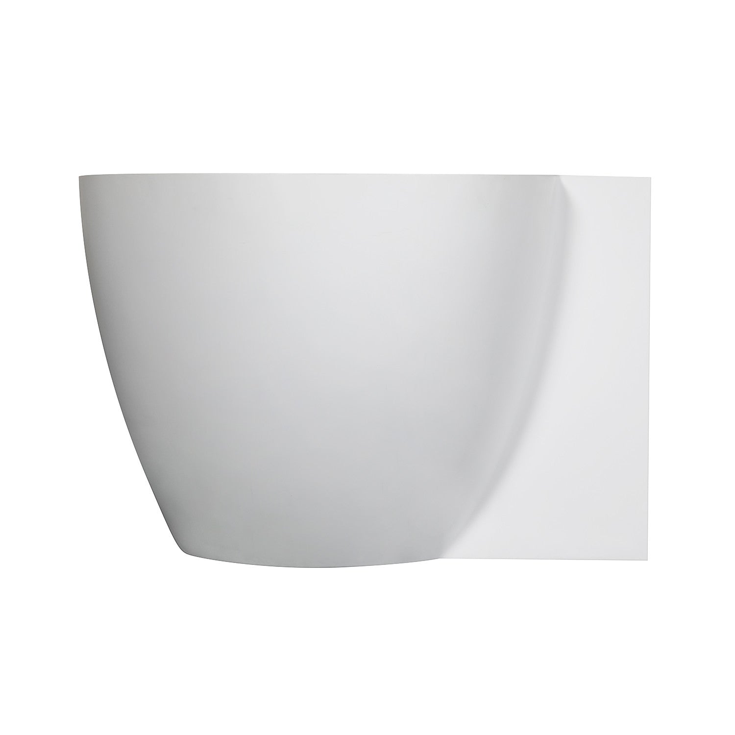 Arcticstone 63-Inch Freestanding Oval Bathtub - Matte White Solid Surface Double-Ended Soaking Tub with Drain | Perfect for Luxury Bathrooms & Spa-Like Relaxation at Home