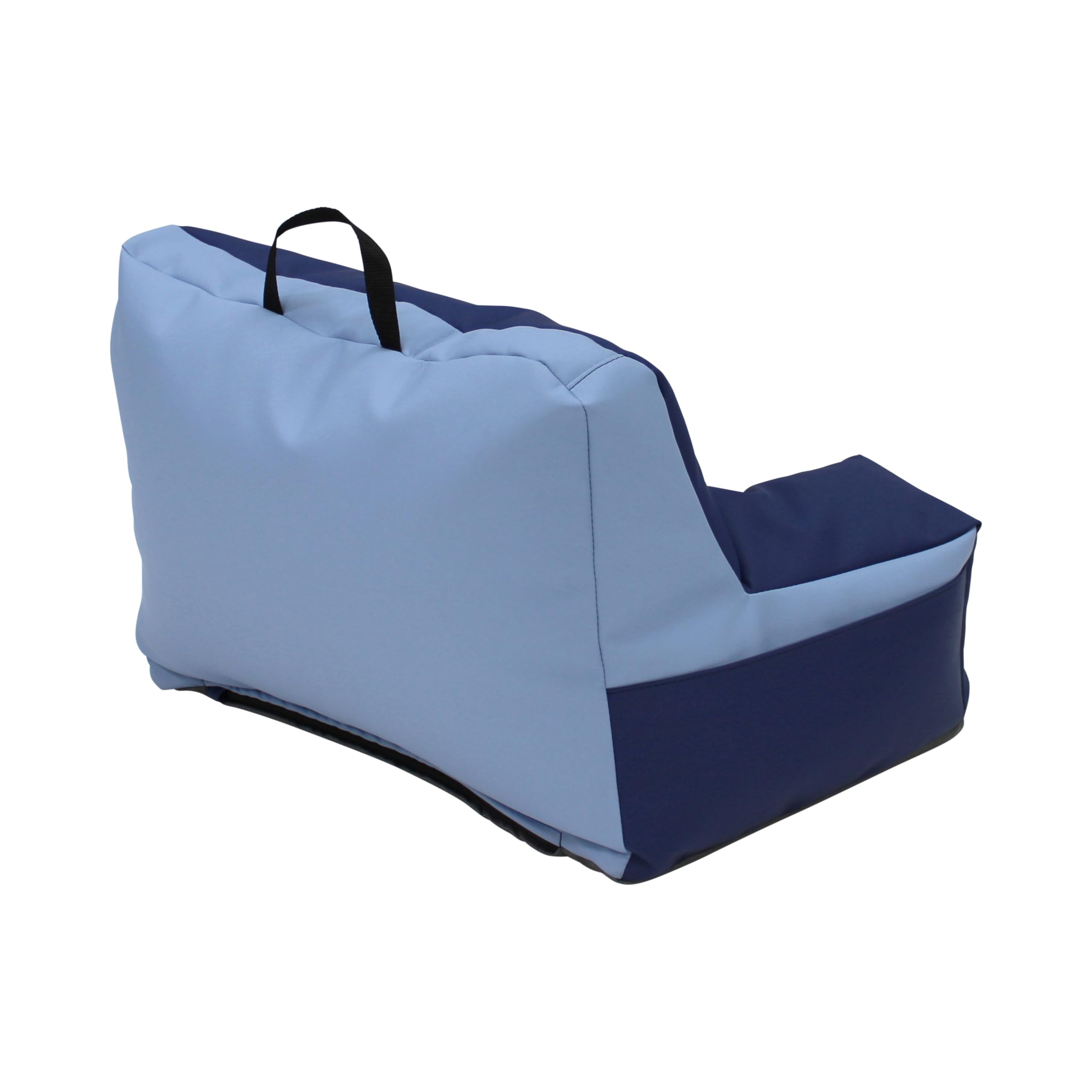 SoftScape Relax-N-Read Bean Bag Chair with Supportive Back Rest, Storage Pockets & Thick Foam Floor Pad - Portable Seating for Kids & Adults (2-Pack, Navy/Powder Blue, Large) - Perfect for Reading Nooks, Dorm Rooms & Play Areas