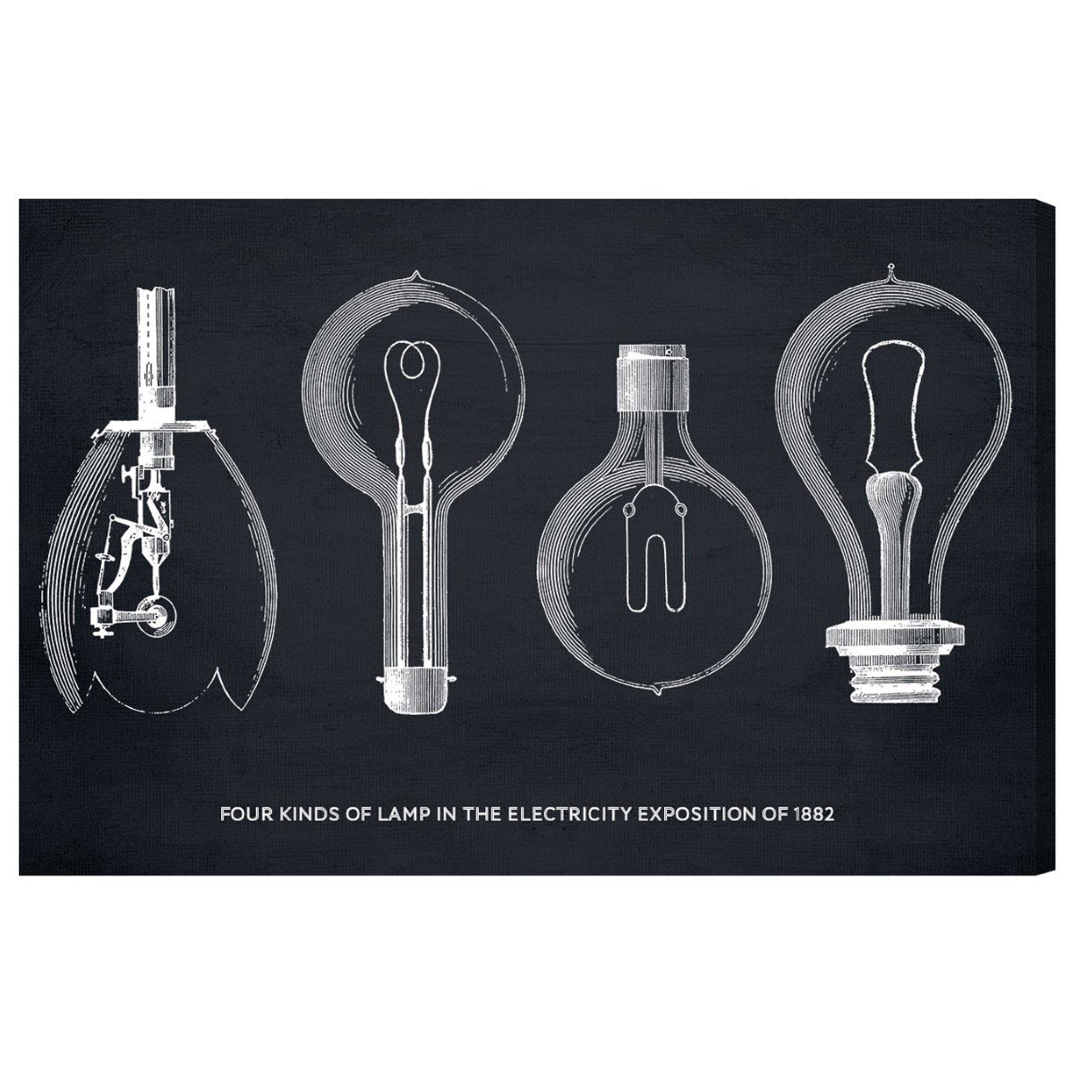 1882 Lamps Architecture Wall Art Canvas Print - 30x20 Inch Black & White Home Decor by Oliver Gal Artist Co. | Perfect for Living Room, Bedroom & Office Wall Decor