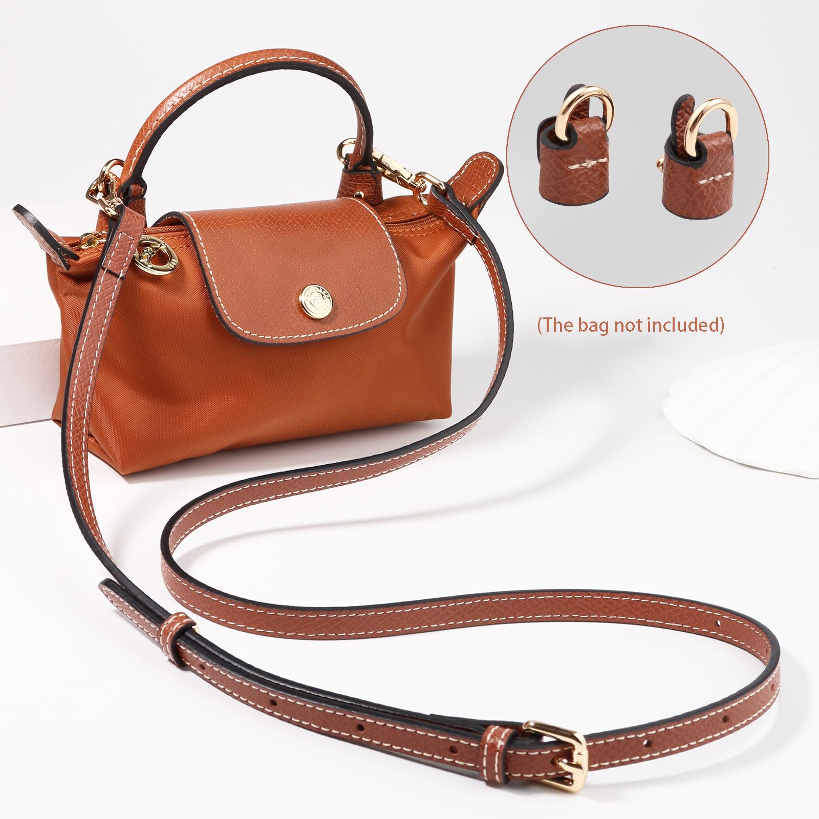 Genuine Leather Handbag Strap Replacement - Adjustable Crossbody & Shoulder Bag Strap for Women's Purses - Perfect for Everyday Use, Travel & Fashion Accessories