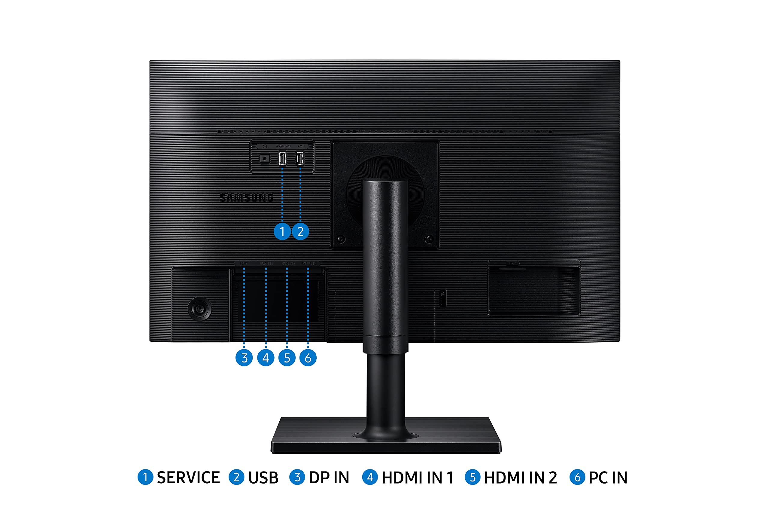 SAMSUNG FT45 Series 22-Inch FHD 1080p IPS Computer Monitor - 75Hz Refresh Rate, HDMI & DisplayPort, USB Hub, Height Adjustable Stand, 3-Year Warranty (LF22T454FQNXGO, Black) - Perfect for Home Office, Gaming & Multimedia
