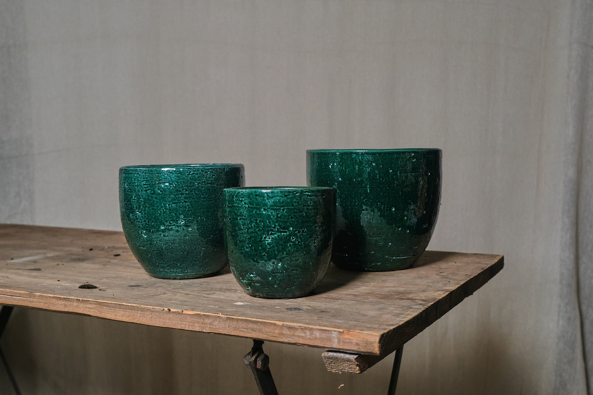 Emerald Green Glazed Ceramic Pot - 11cm, 14cm, 16cm Diameter - Perfect for Indoor Plants, Succulents & Home Decor