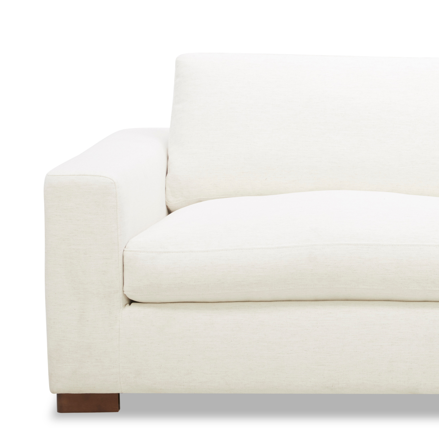 Charlestown Sofa - Crypton® Nomad Snow Performance Fabric - Modern Living Room Couch for Small Spaces & Apartments